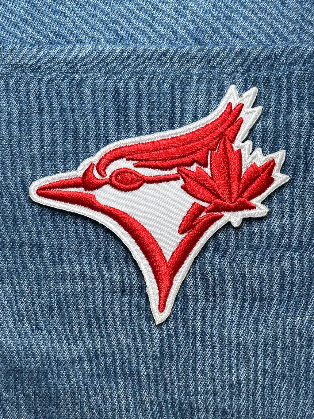 Blue Jay Collectable Patch: Red & White Design - Sports Theme Accessory