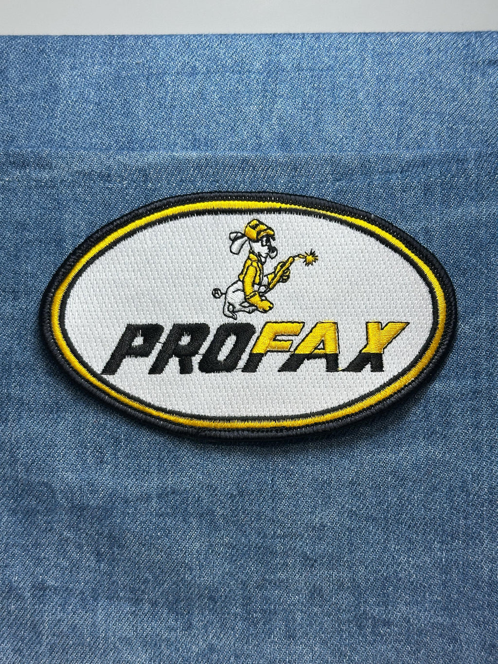 Profax Collectable Patch: Oval Black Yellow White - Industrial Accessory