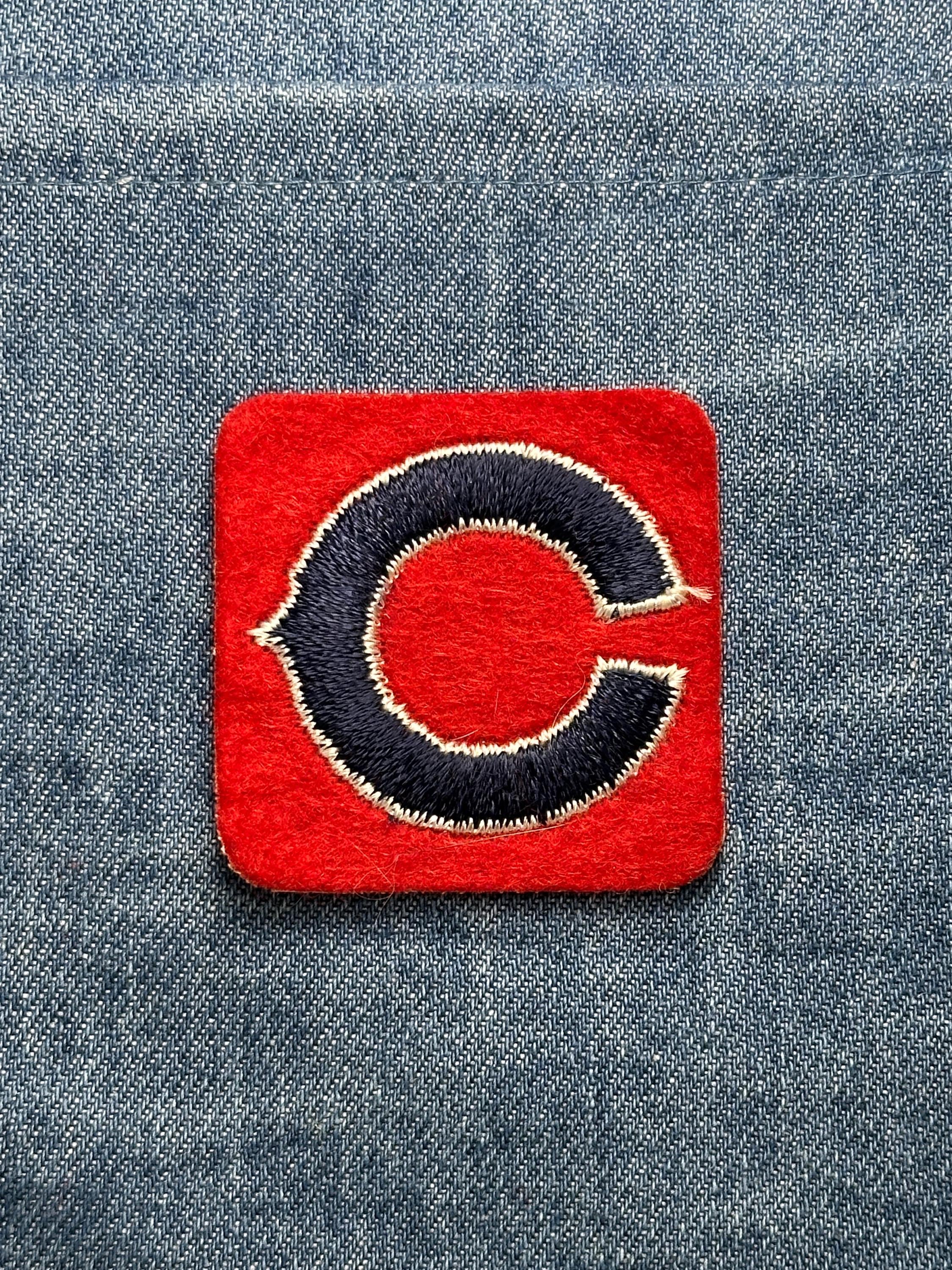 Chicago Cubs Collectable Patch: Red/Blue Felt - Vintage Sports Accessory