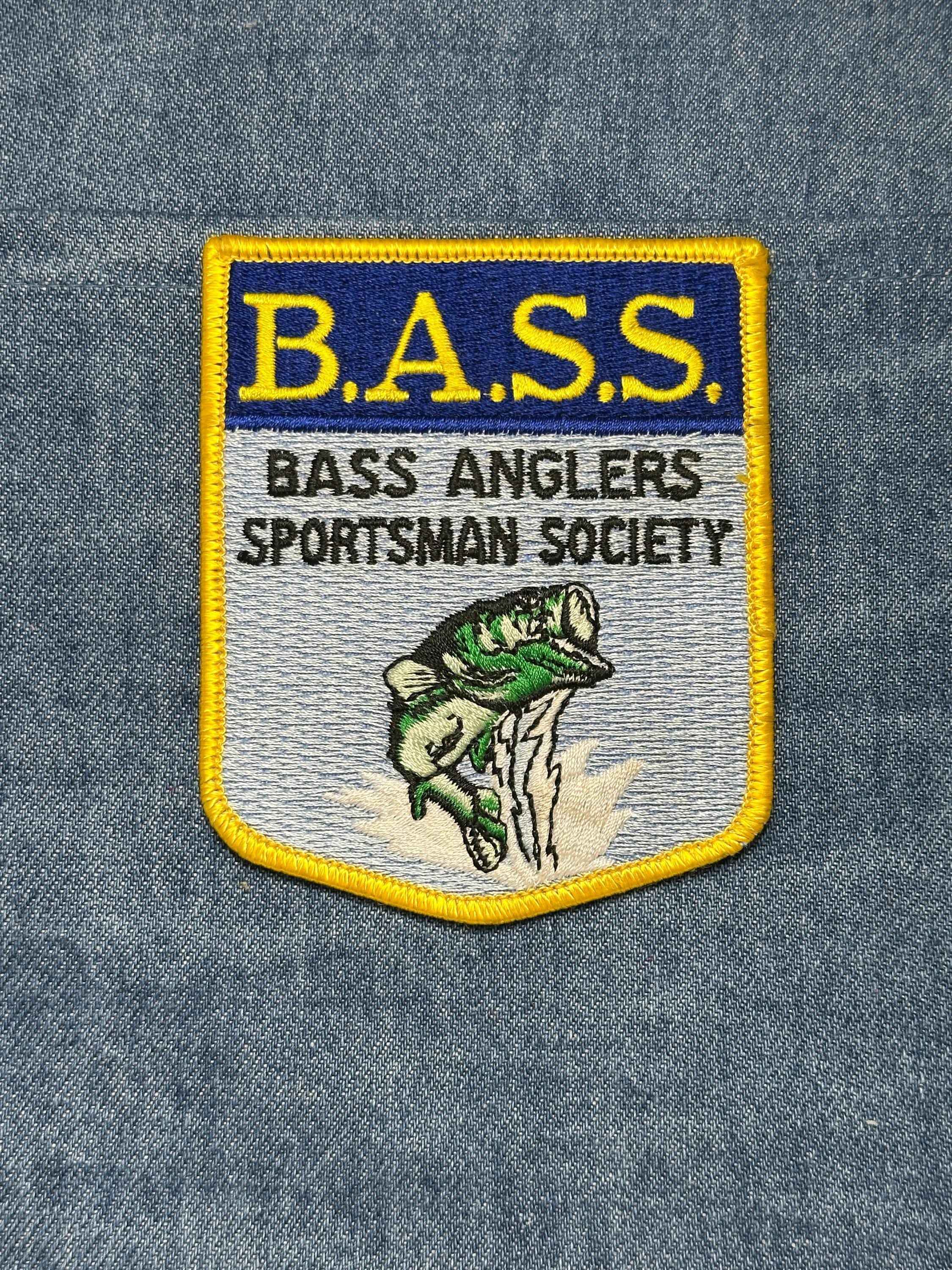 B.A.S.S. Collectable Patch: Blue/Yellow Shield - Vintage Outdoors Accessory