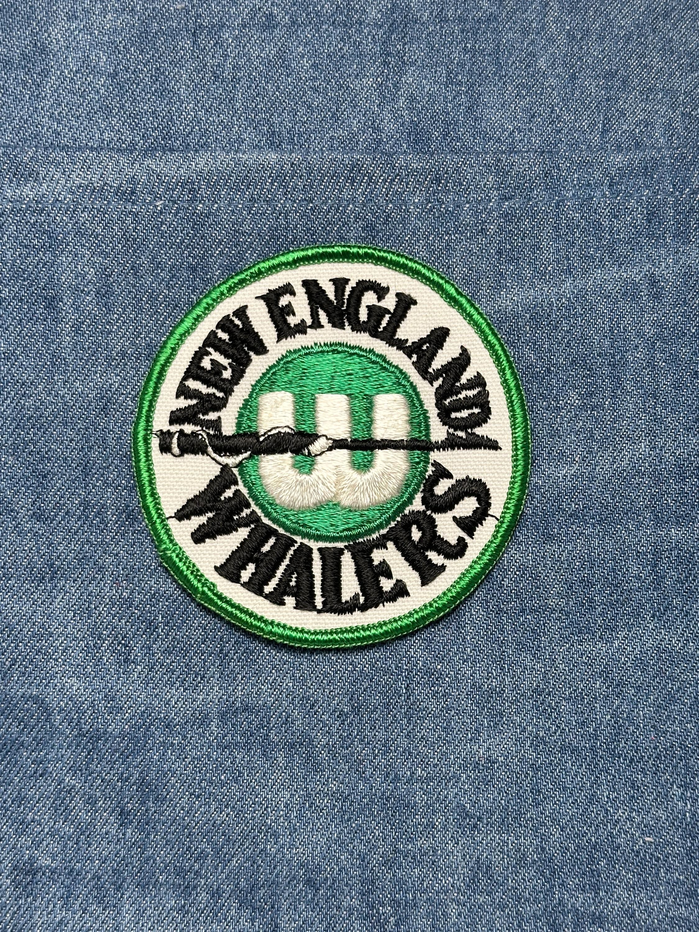 New England Whalers Collectable Patch: Green & White - Vintage Sports Accessory