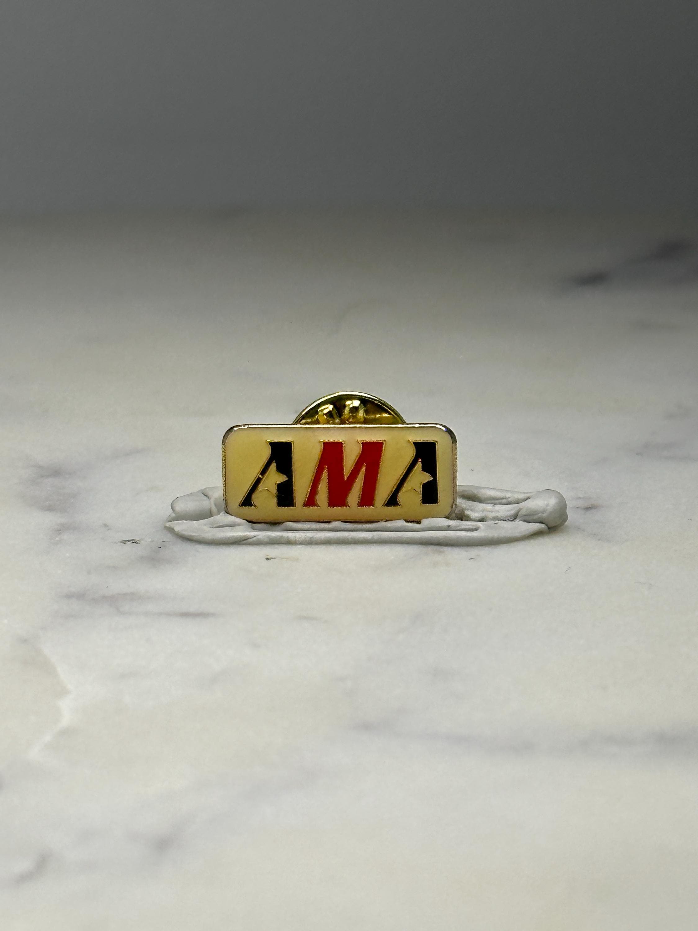 American Motorcyclist Association AMA Pin Vintage Motorcycle Enamel Lapel Pin