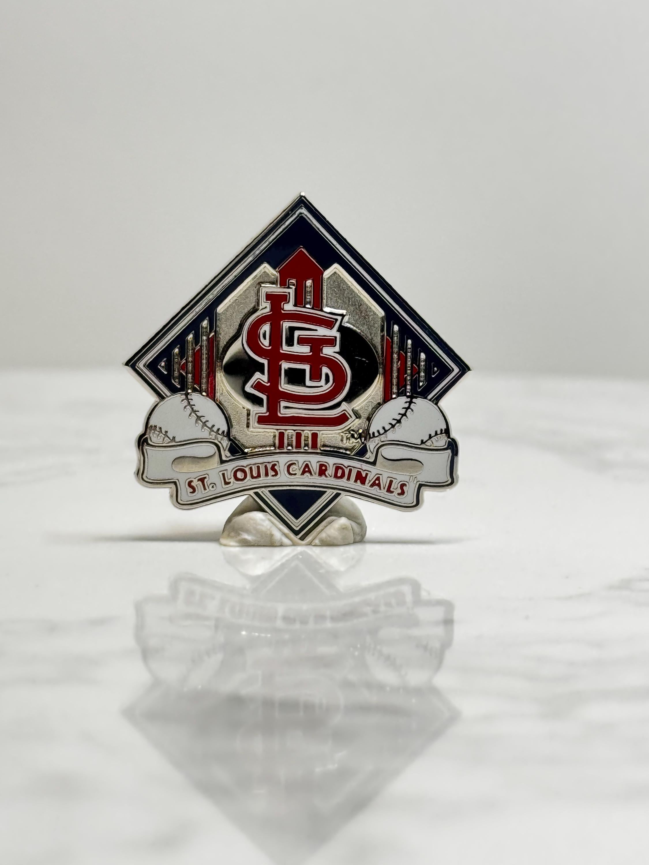 St. Louis Cardinals Baseball Pin: Red Enamel Metal - MLB Sports Accessory