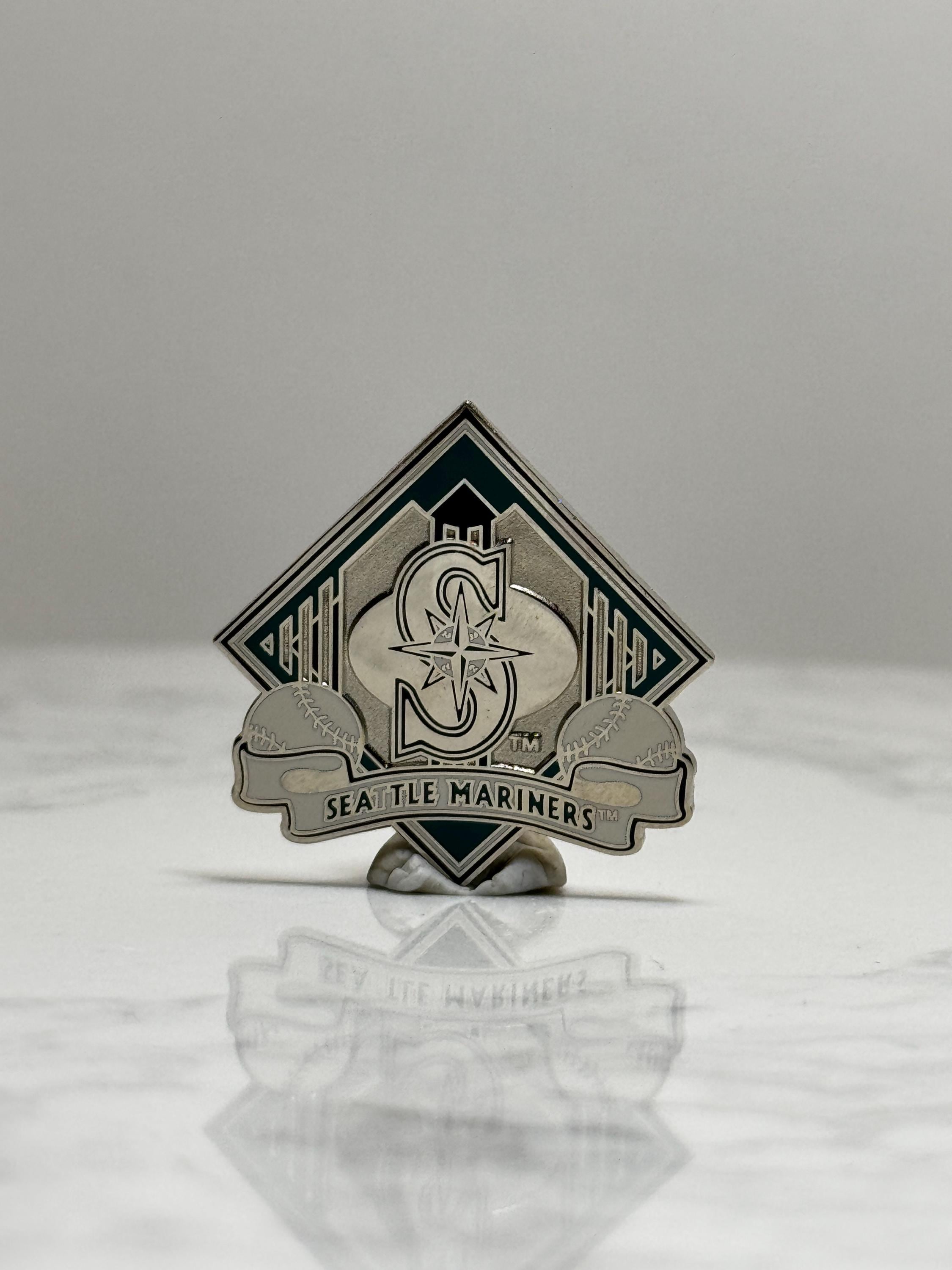 Seattle Mariners Baseball Pin: Silver & Teal Enamel - MLB Team Accessory