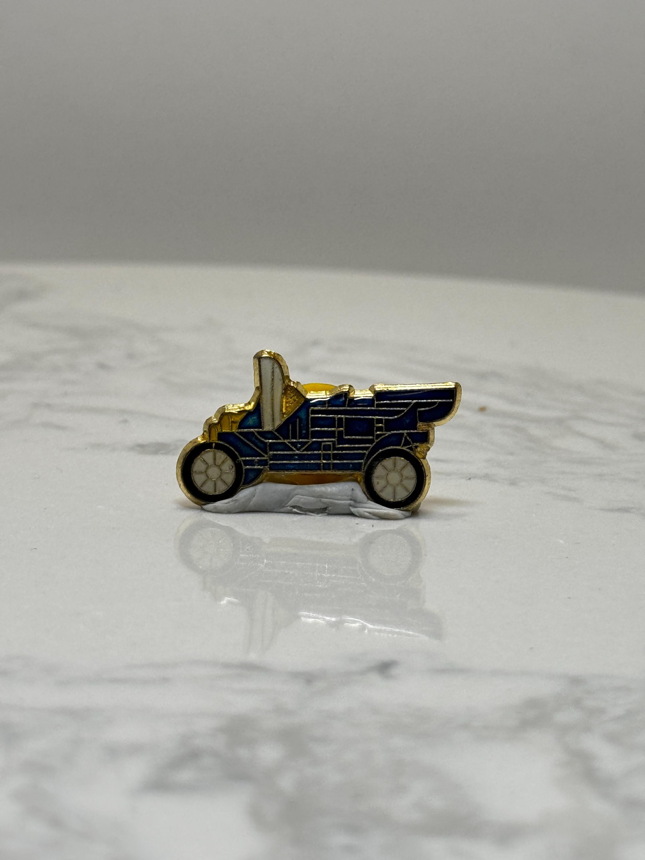 1909 Model T Style Pin: Early Brass Era Touring Car Enamel Pin