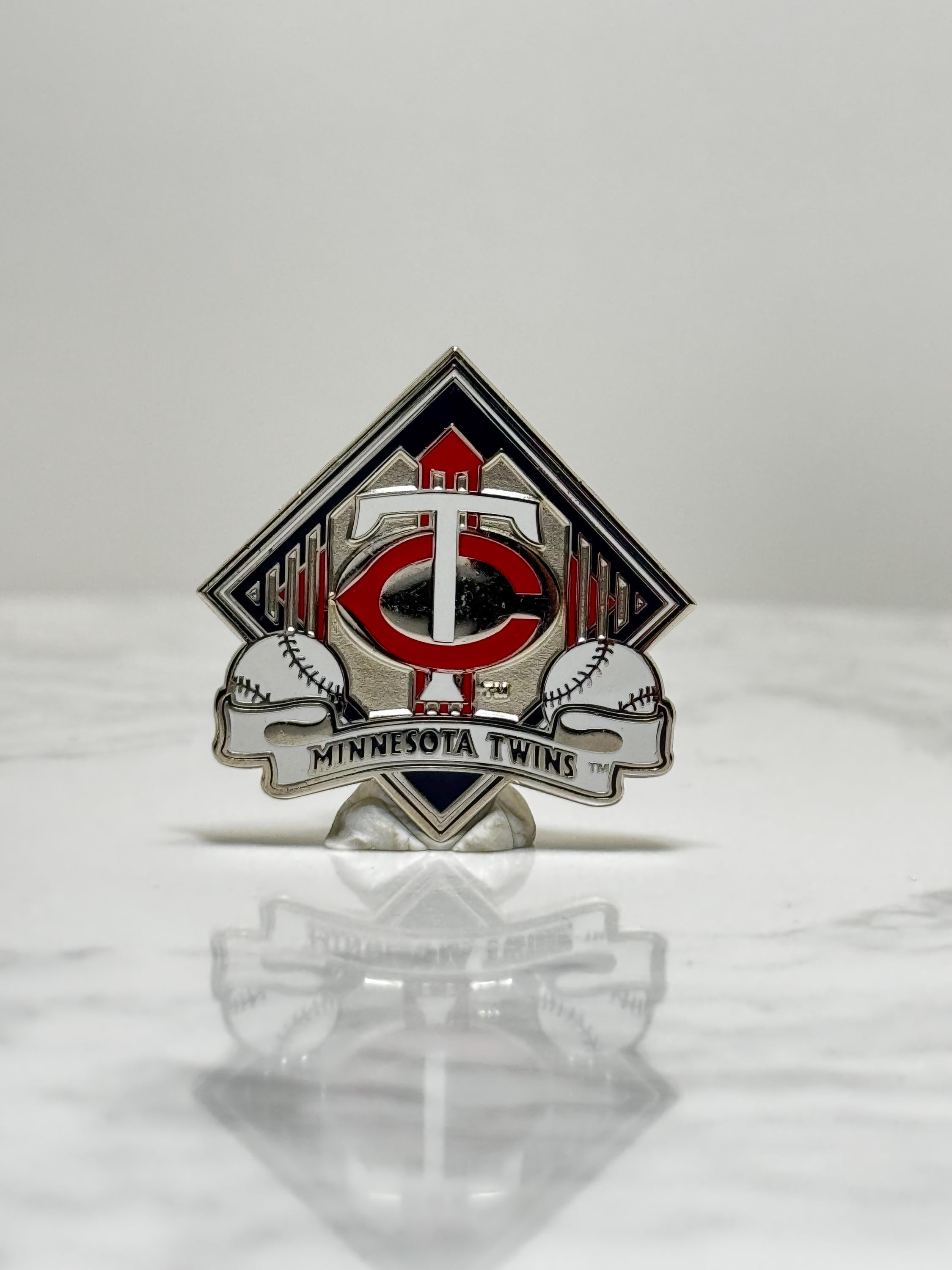Minnesota Twins Baseball Pin: Red Silver Black Enamel - Sports Fan Accessory