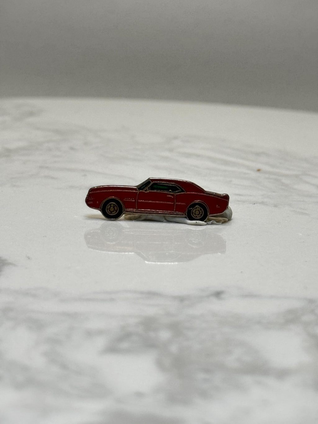 1968 Camaro Style Pin: Red Classic Muscle Car Enamel Lapel Pin