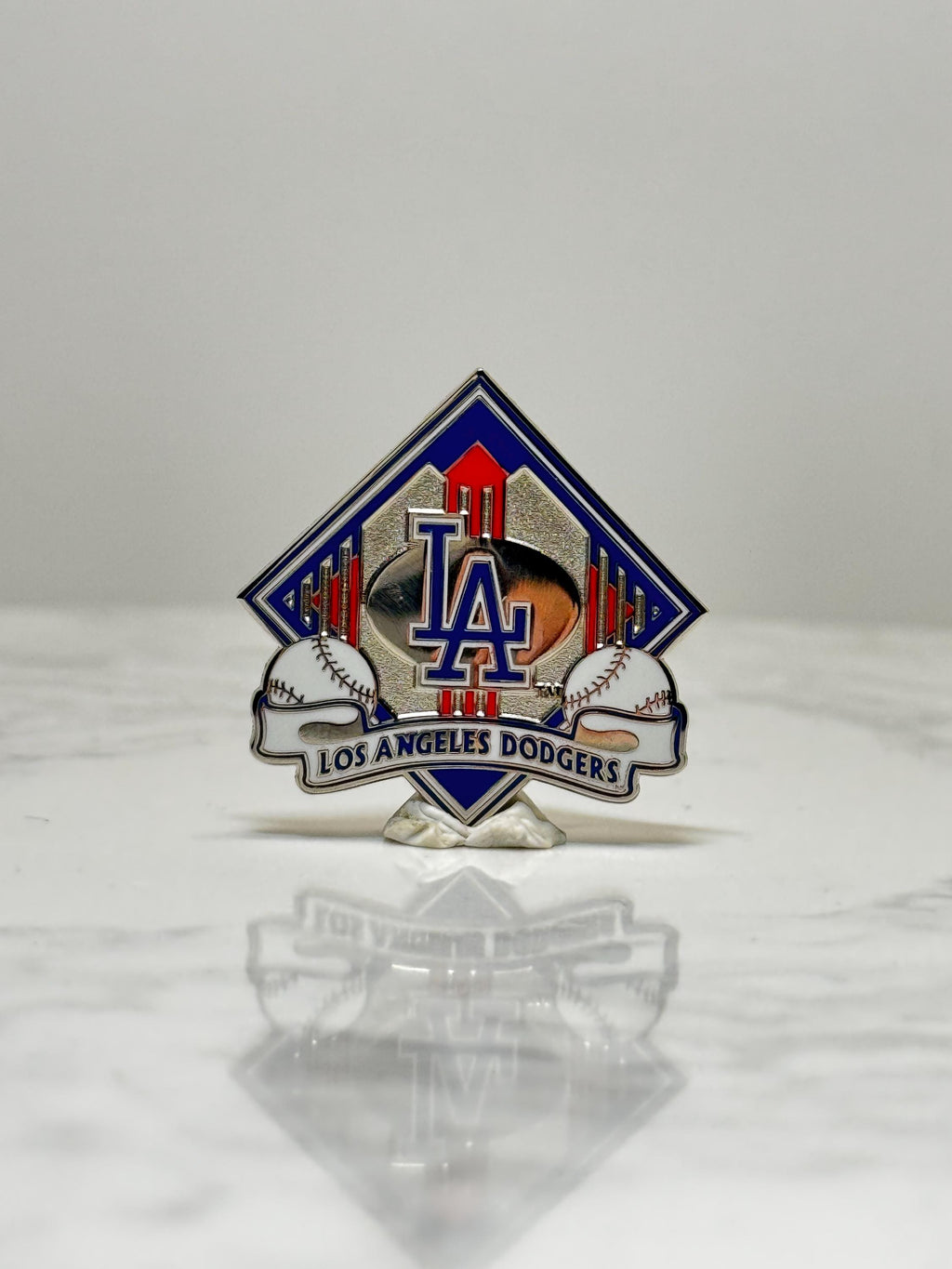 Los Angeles Dodgers Baseball Pin: Silver Red Blue - MLB Sports Accessory