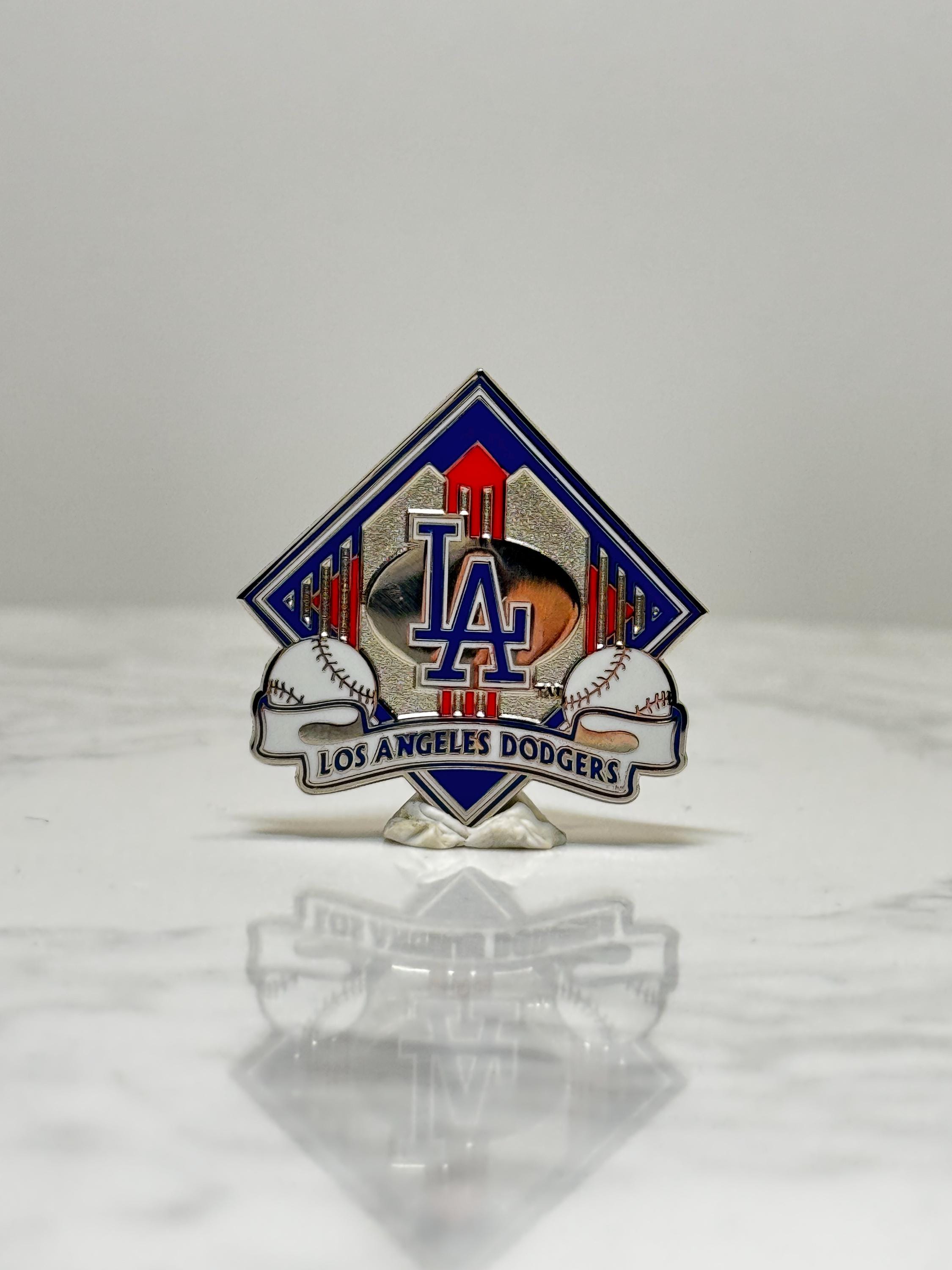 Los Angeles Dodgers Baseball Pin: Silver Red Blue - MLB Sports Accessory