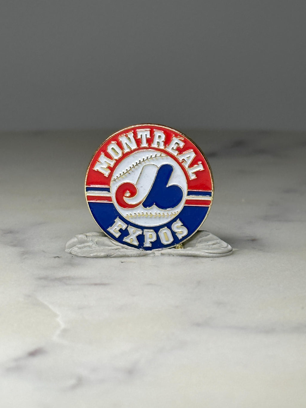 Montreal Expos Baseball Pin: Red Blue Enamel - MLB Sports Accessory