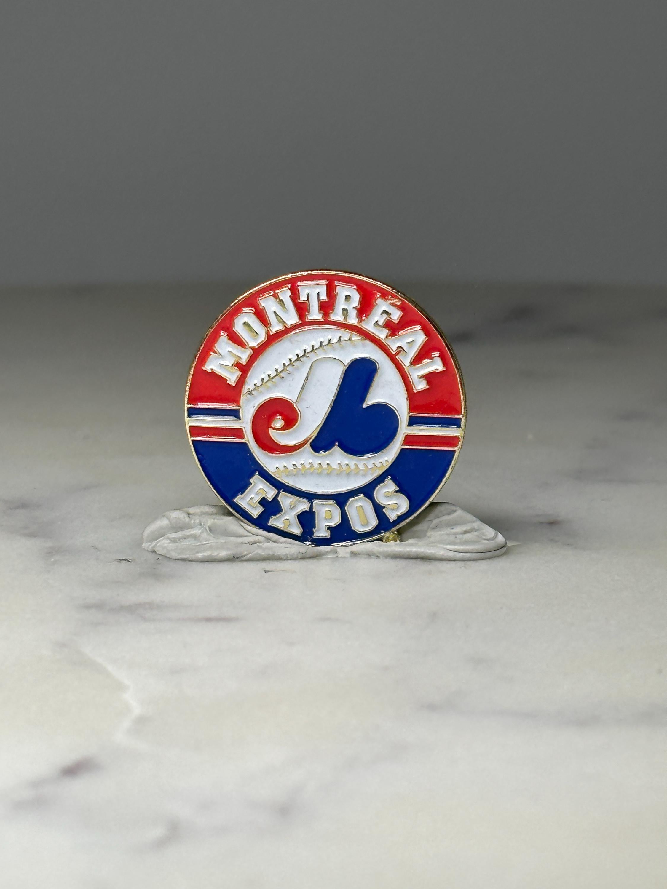 Montreal Expos Baseball Pin: Red Blue Enamel - MLB Sports Accessory