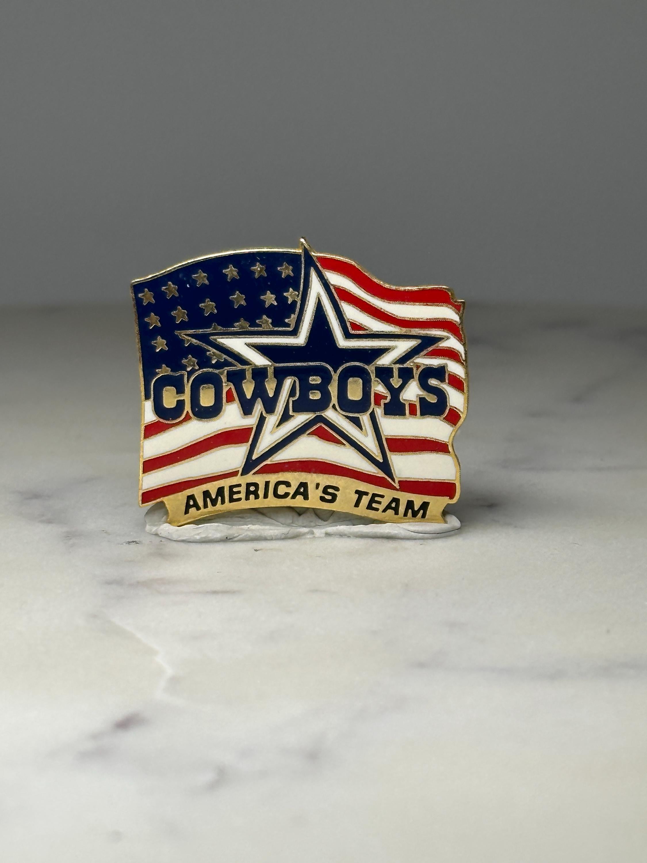 Dallas Cowboys Enamel Pin: Red White Blue - NFL Patriotic Accessory