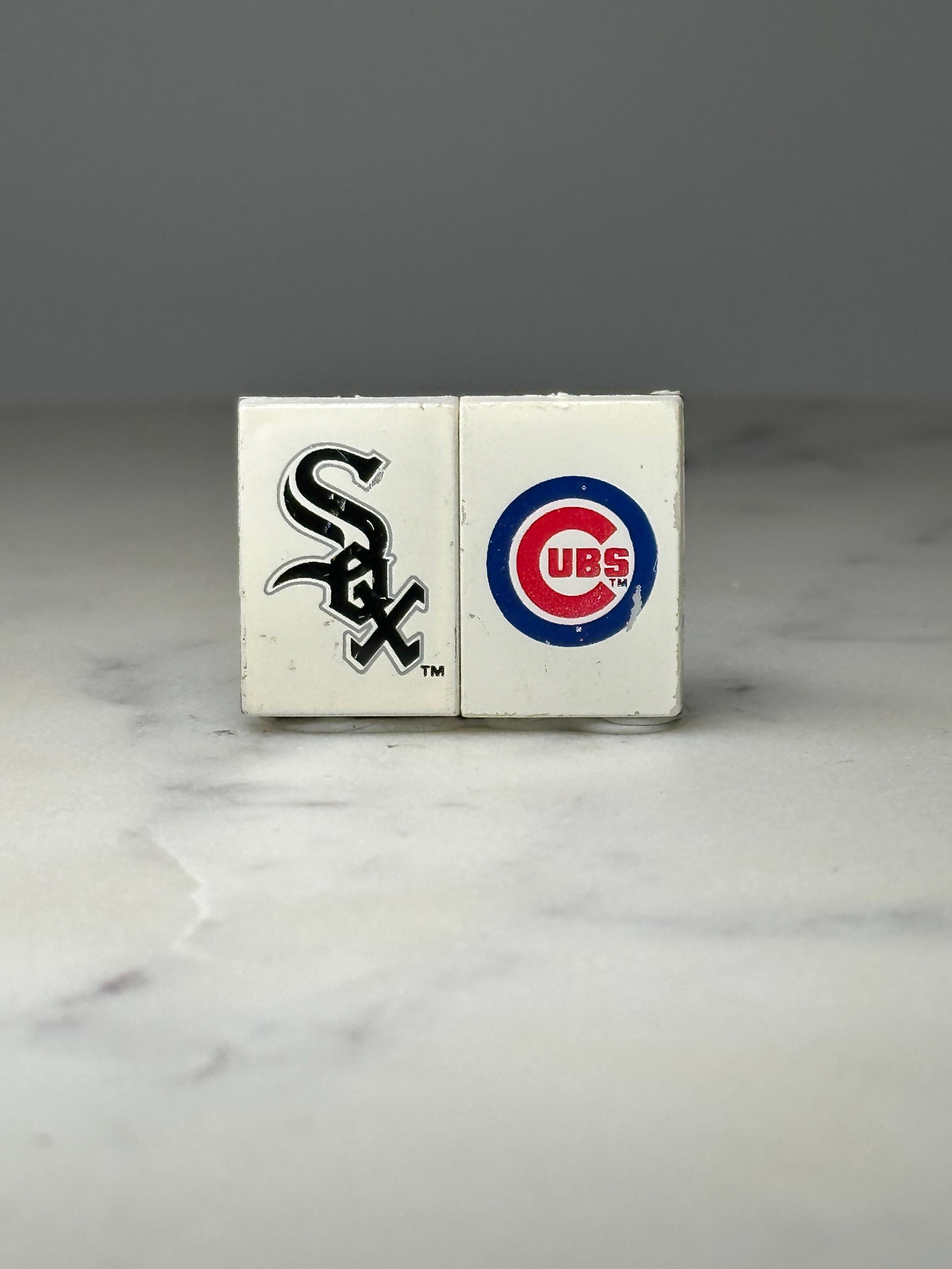 Chicago MLB Logo Pin Set: Enamel Team Colors - Vintage Sports Accessory