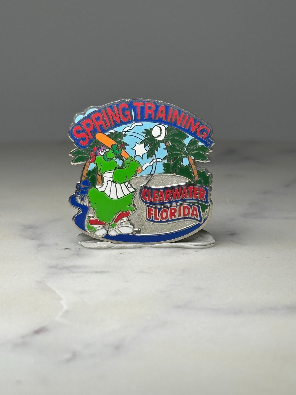 Spring Training Baseball Pin: Colorful Enamel - Clearwater Florida Souvenir