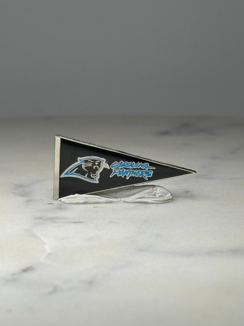 Carolina Panthers Pennant Pin: Black Enamel - NFL Football Accessory