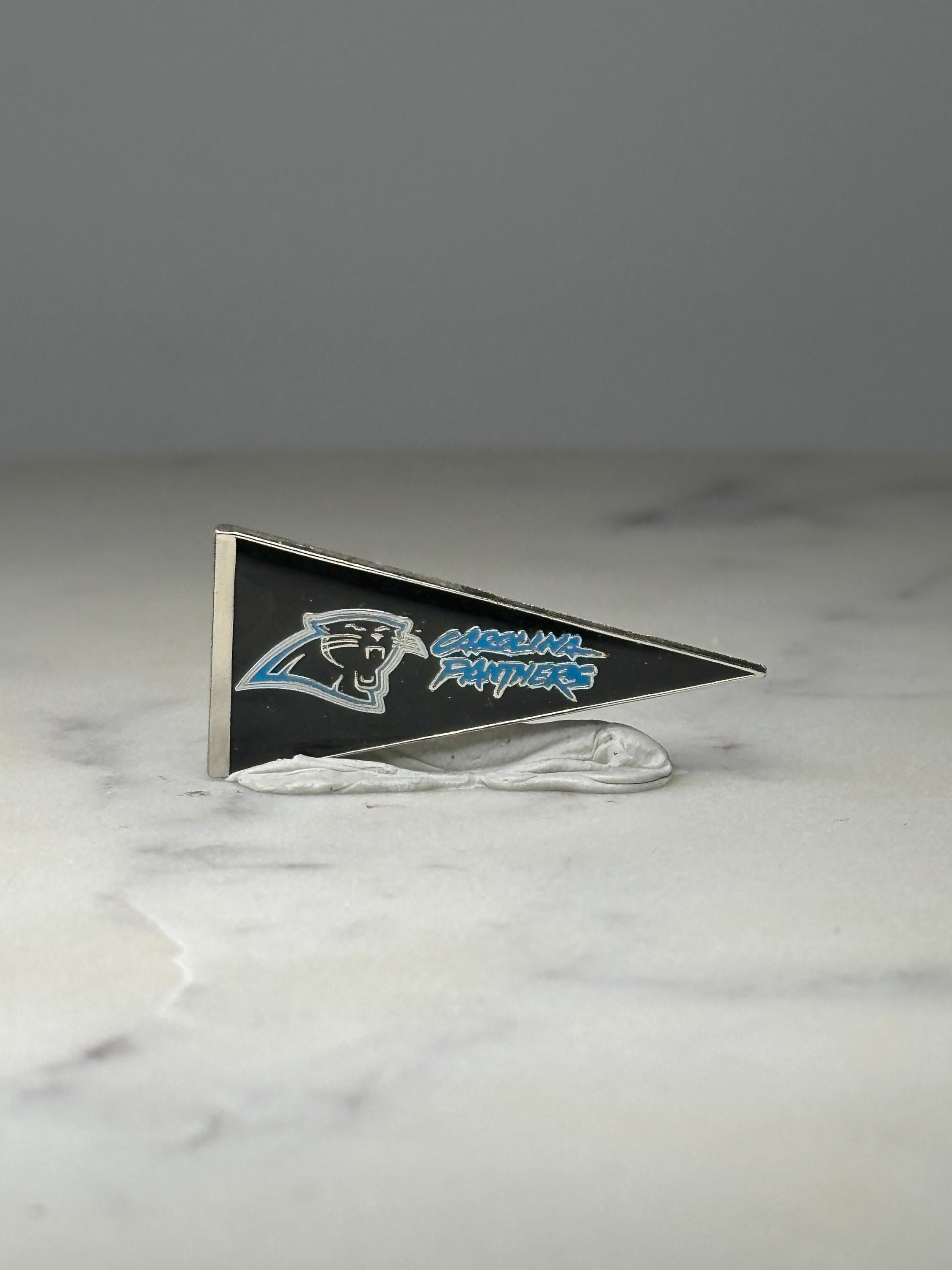 Carolina Panthers Pennant Pin: Black Enamel - NFL Football Accessory