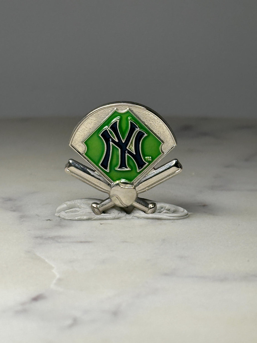 New York Yankees Baseball Pin: Green Enamel - MLB Sports Accessory