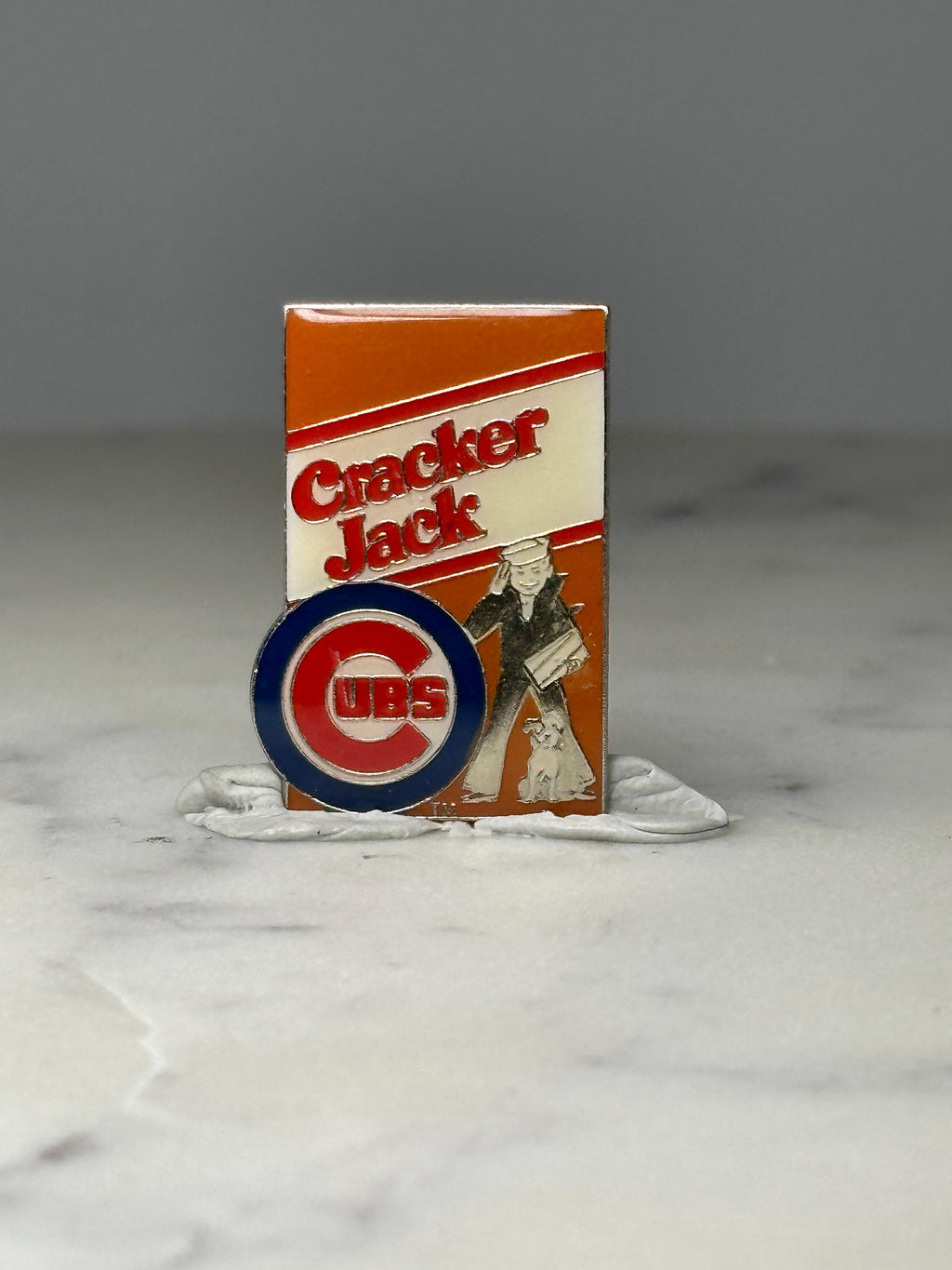 Cracker Jack Chicago Cubs Pin: Enamel Logo - MLB Promo Accessory
