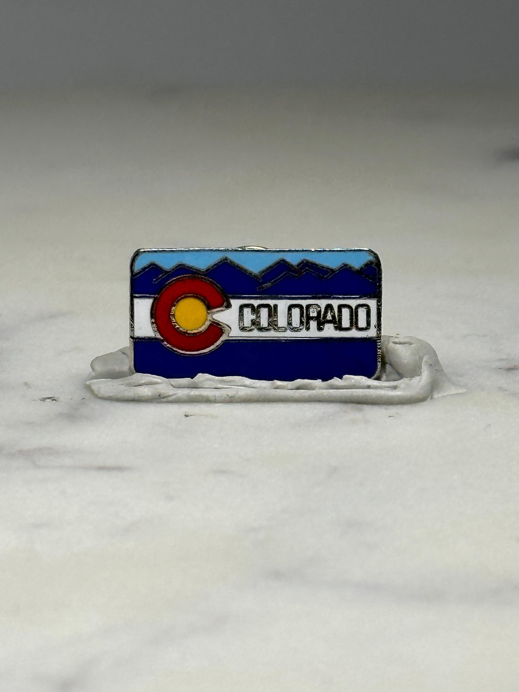Colorado State Flag Enamel Pin: Blue Mountain Design - USA Travel Accessory
