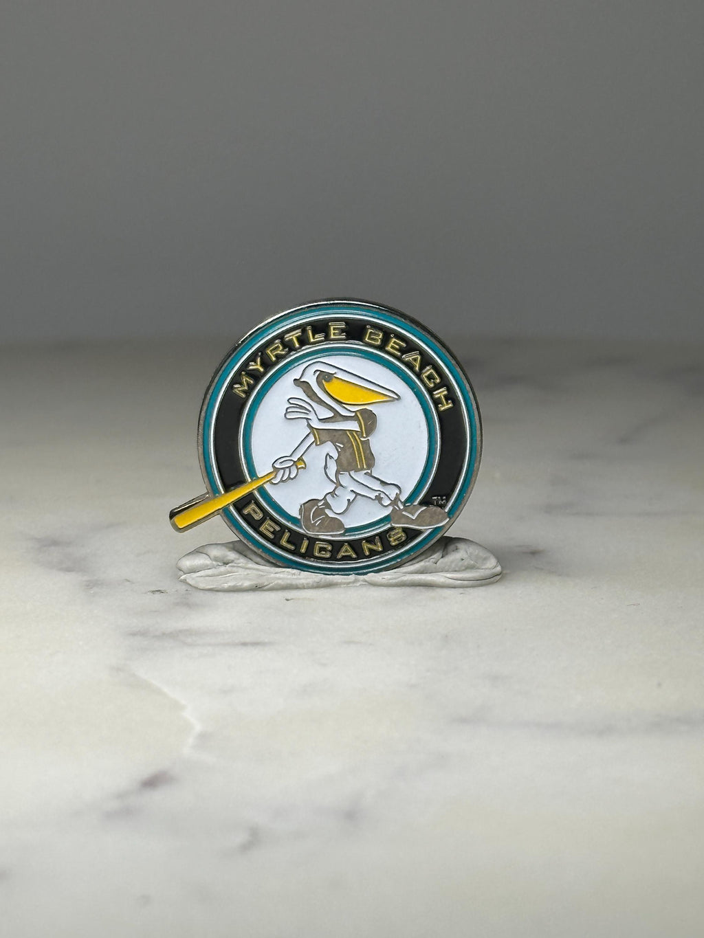 Myrtle Beach Pelicans Baseball Pin: Enamel Mascot - Sports Accessory