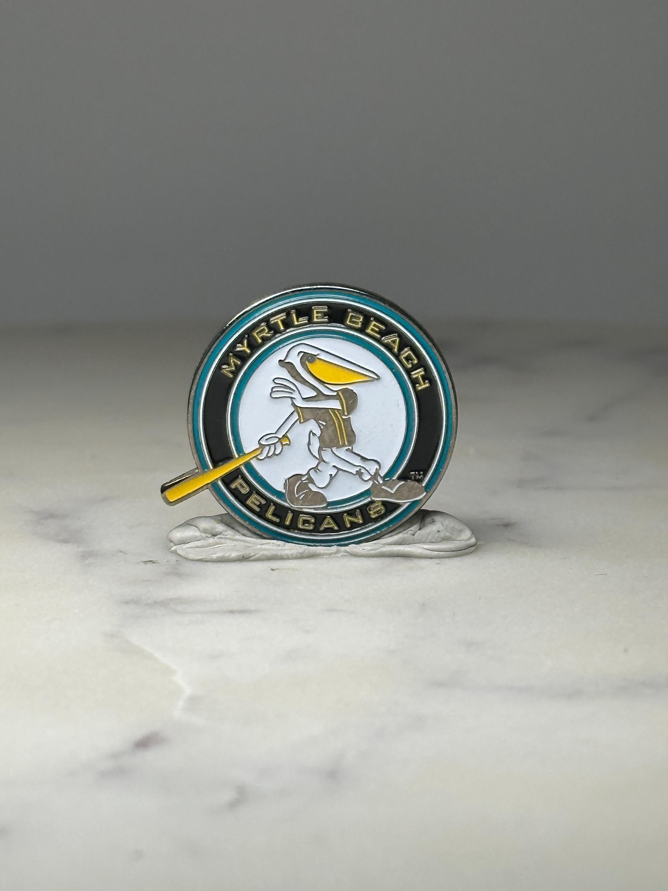 Myrtle Beach Pelicans Baseball Pin: Enamel Mascot - Sports Accessory