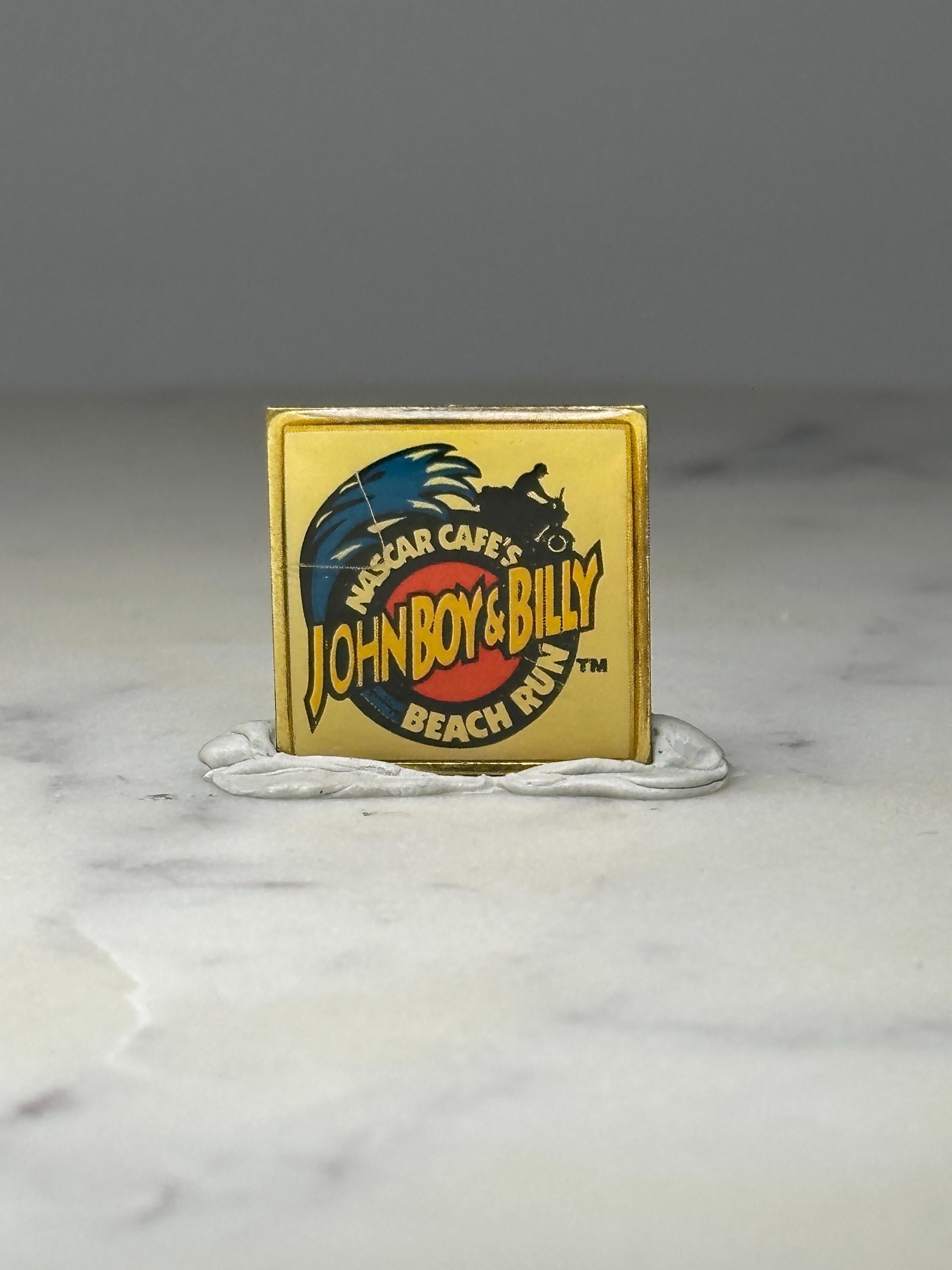 NASCAR John Boy & Billy Pin: Gold Tone Enamel - Beach Run