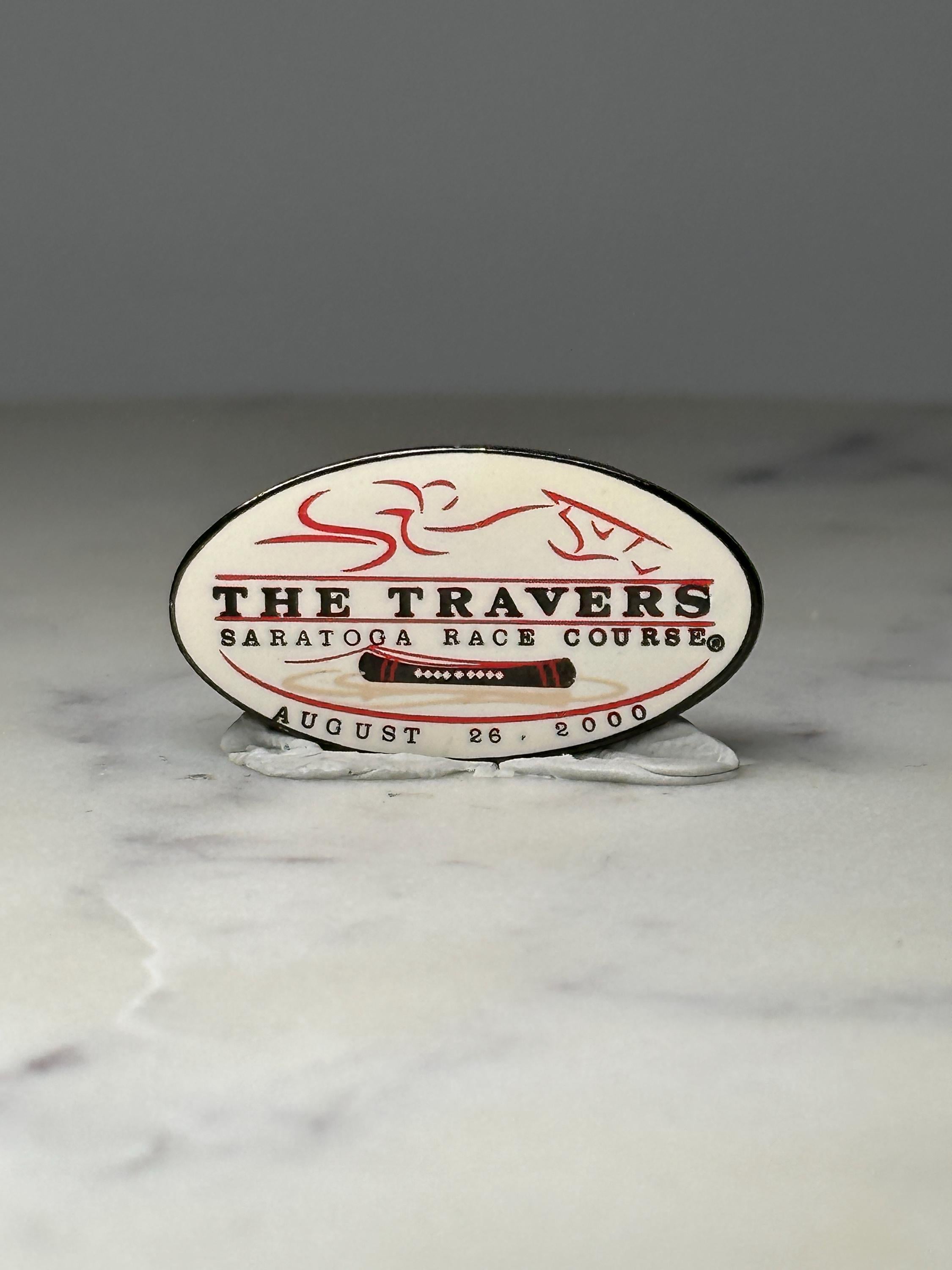 The Travers Saratoga Race Course Pin: Red Enamel - 2000 Horse Racing Accessory