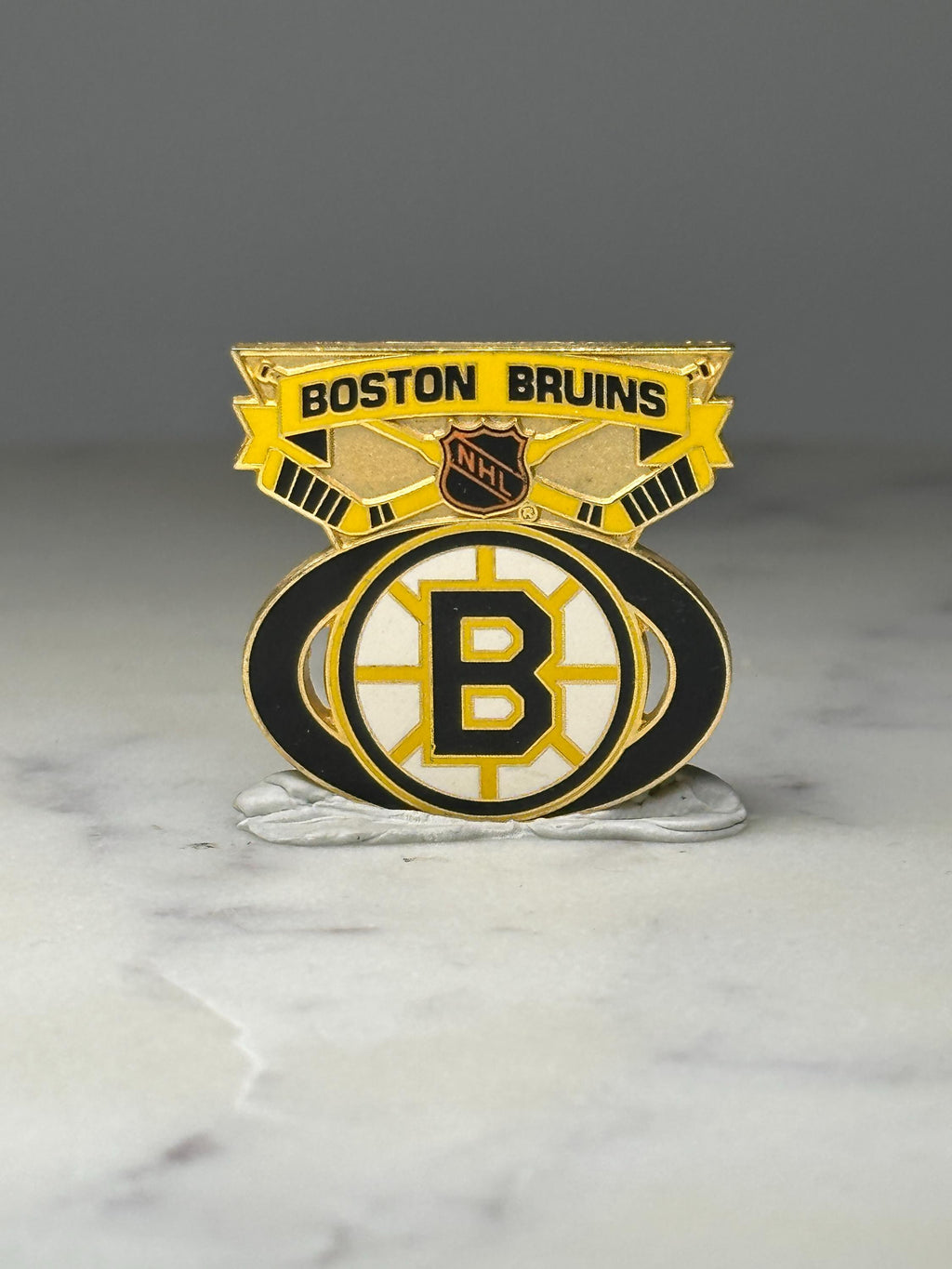 Boston Bruins Hockey Pin: Gold & Enamel - NHL Sports Accessory