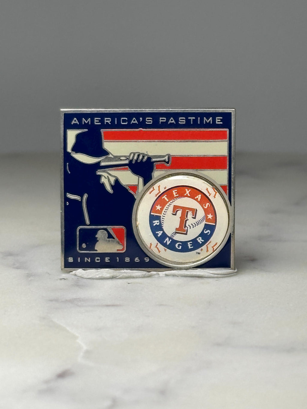 Texas Rangers Baseball Pin: Red White Blue Enamel - MLB Accessory