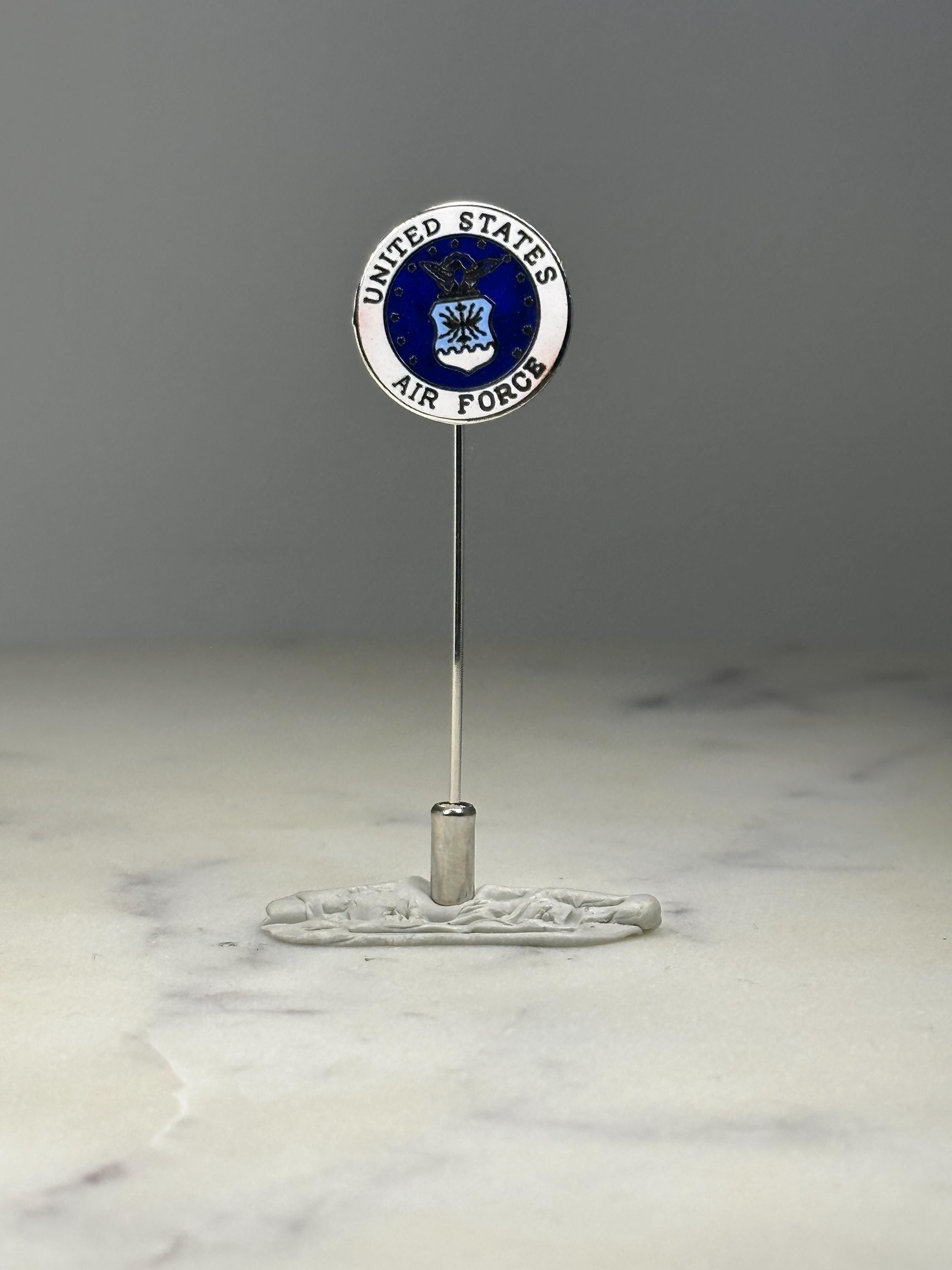 United States Air Force Stick Pin: Blue Enamel - Military Accessory