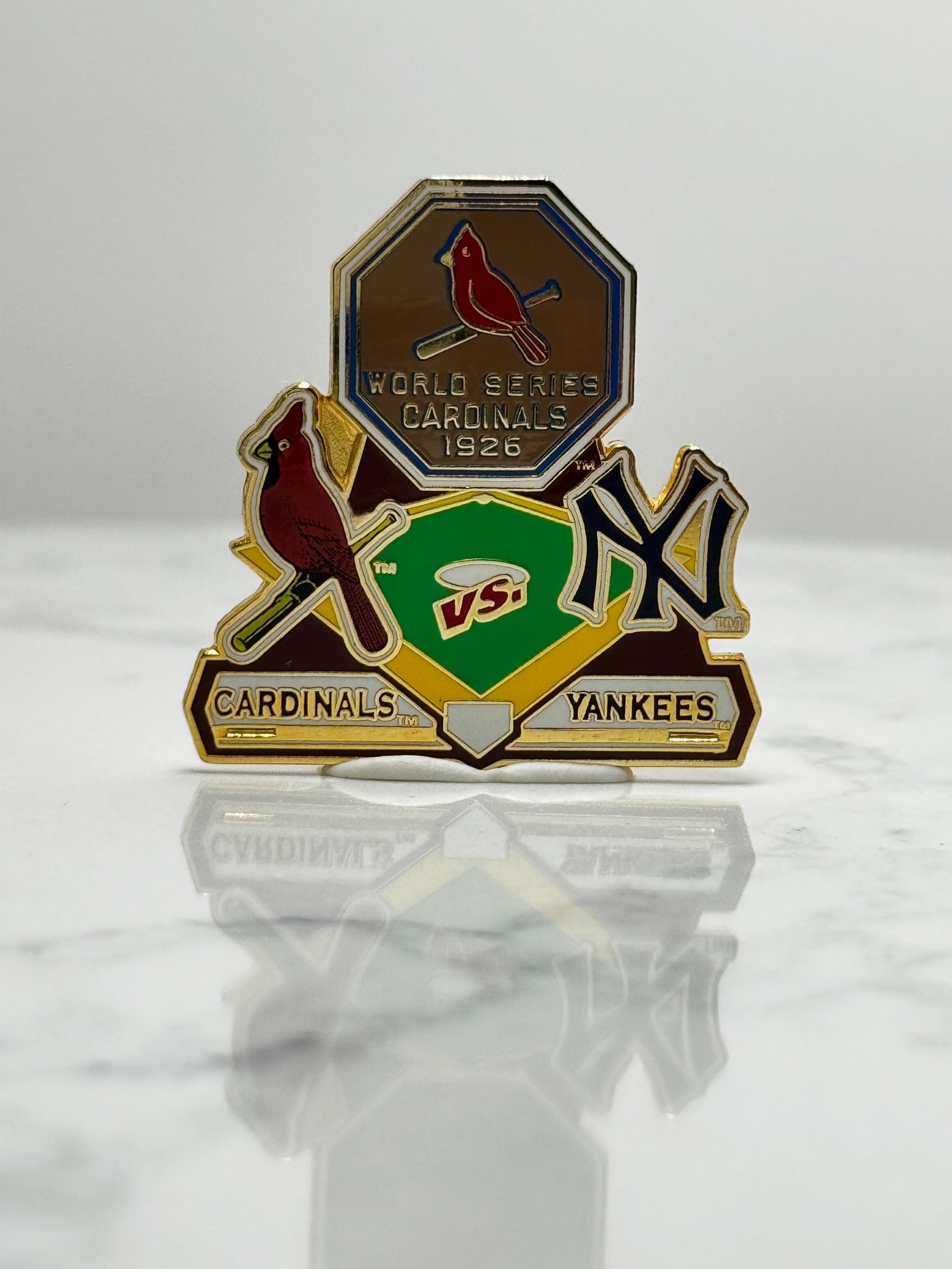 Cardinals vs Yankees Pin: Gold Enamel - 1926 World Series