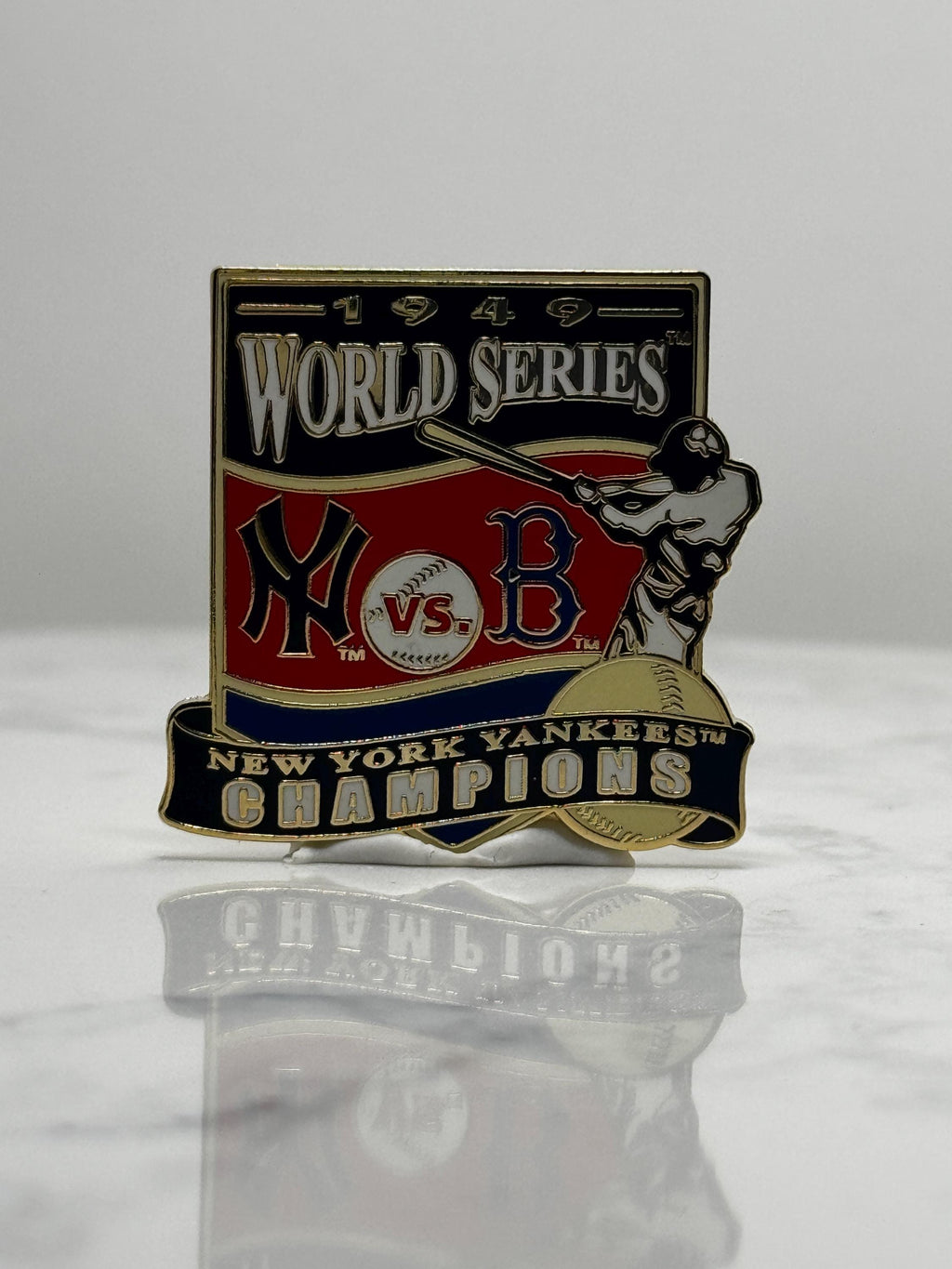 1949 World Series Baseball Pin: Enamel - Yankees Champions Accessory