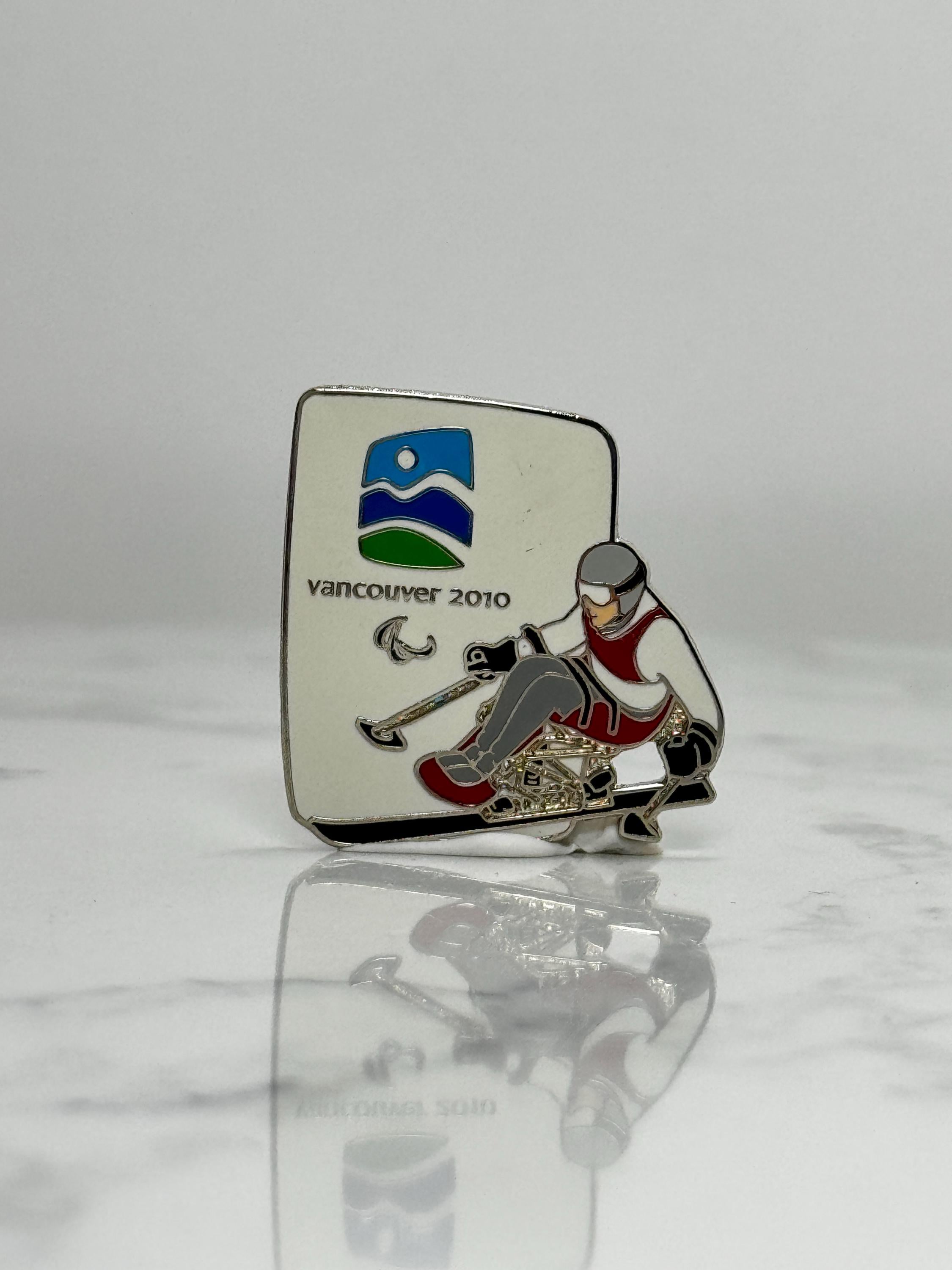 Vancouver 2010 Paralympic Pin: Enamel Sit Ski - Winter Games Accessory