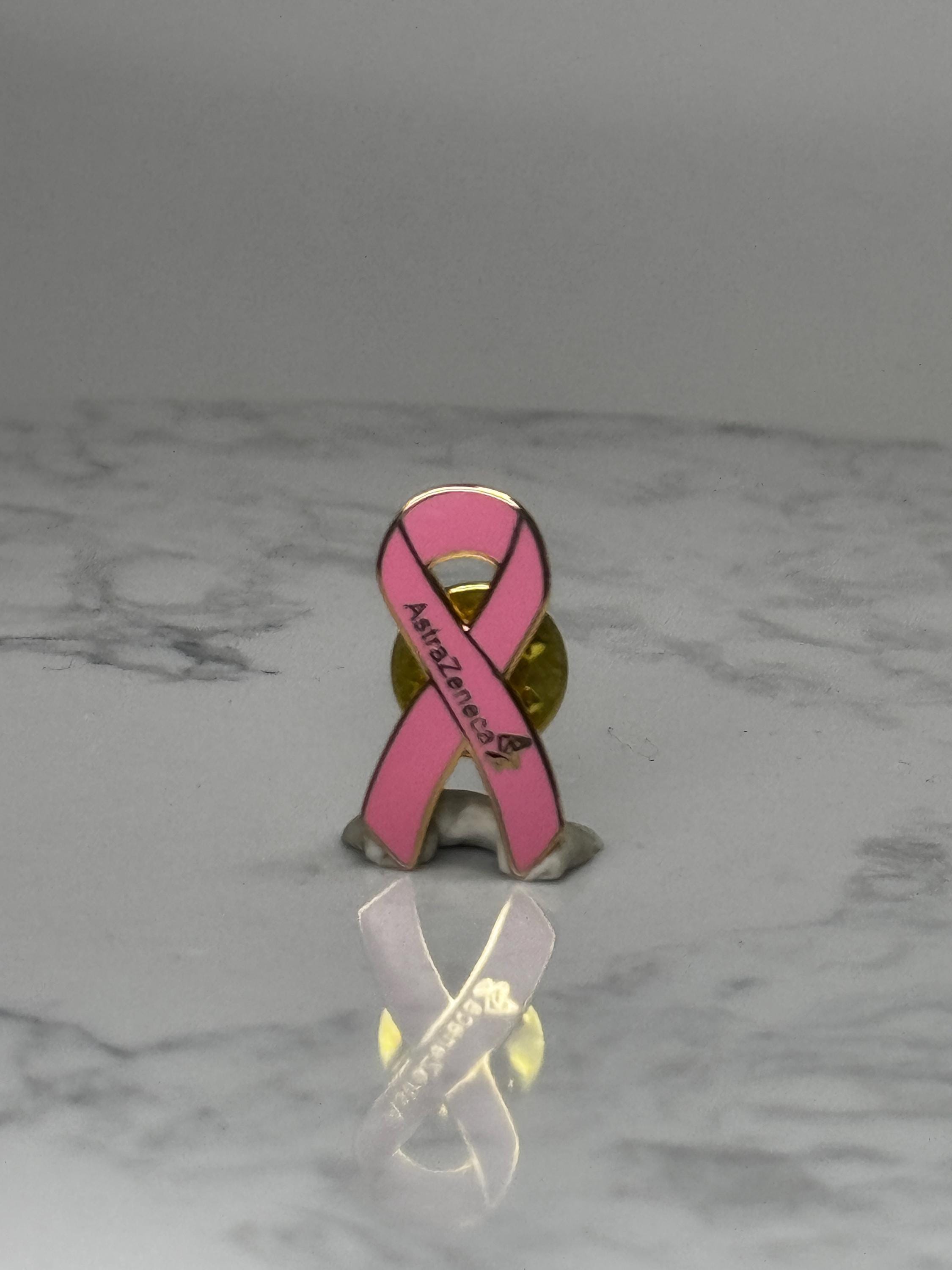 Breast Cancer Awareness Ribbon Pin: Pink Enamel - Charity Support Accessory