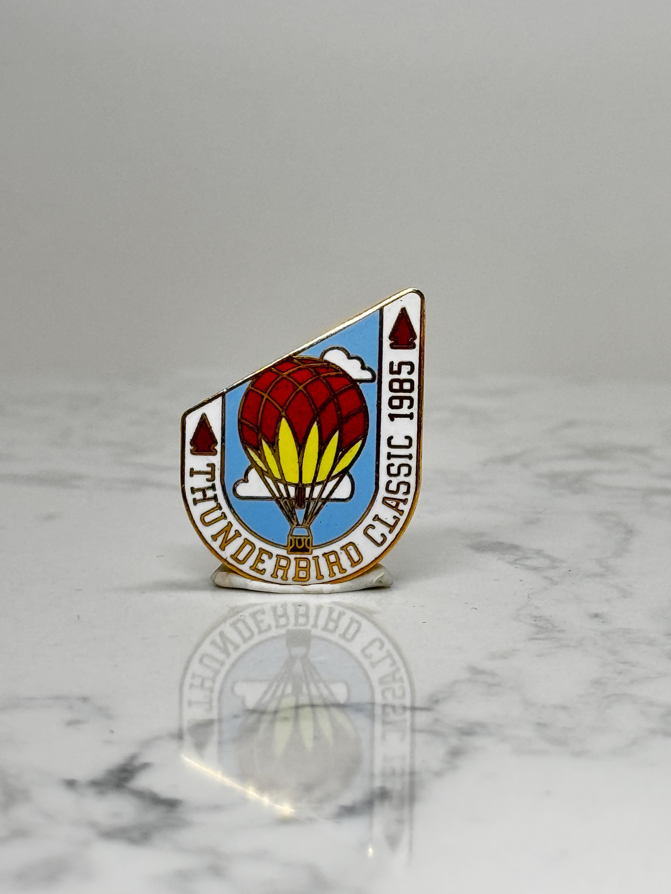 Thunderbird Classic 1985 Enamel Pin: Red Balloon - 1980s Aviation Accessory