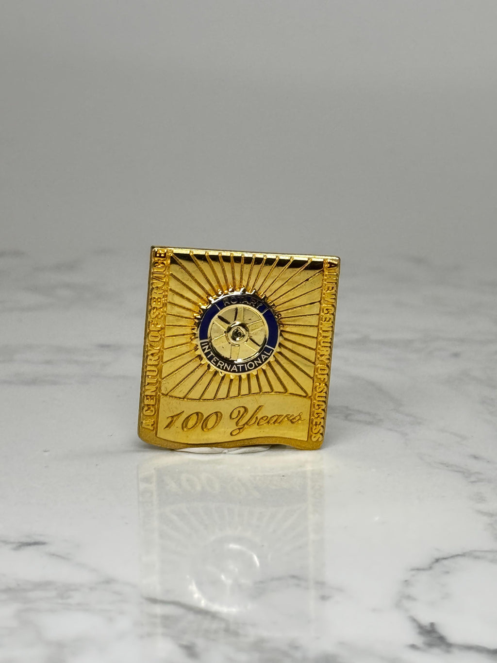 Rotary International 100 Years Lapel Pin: Gold Tone - Centennial Accessory