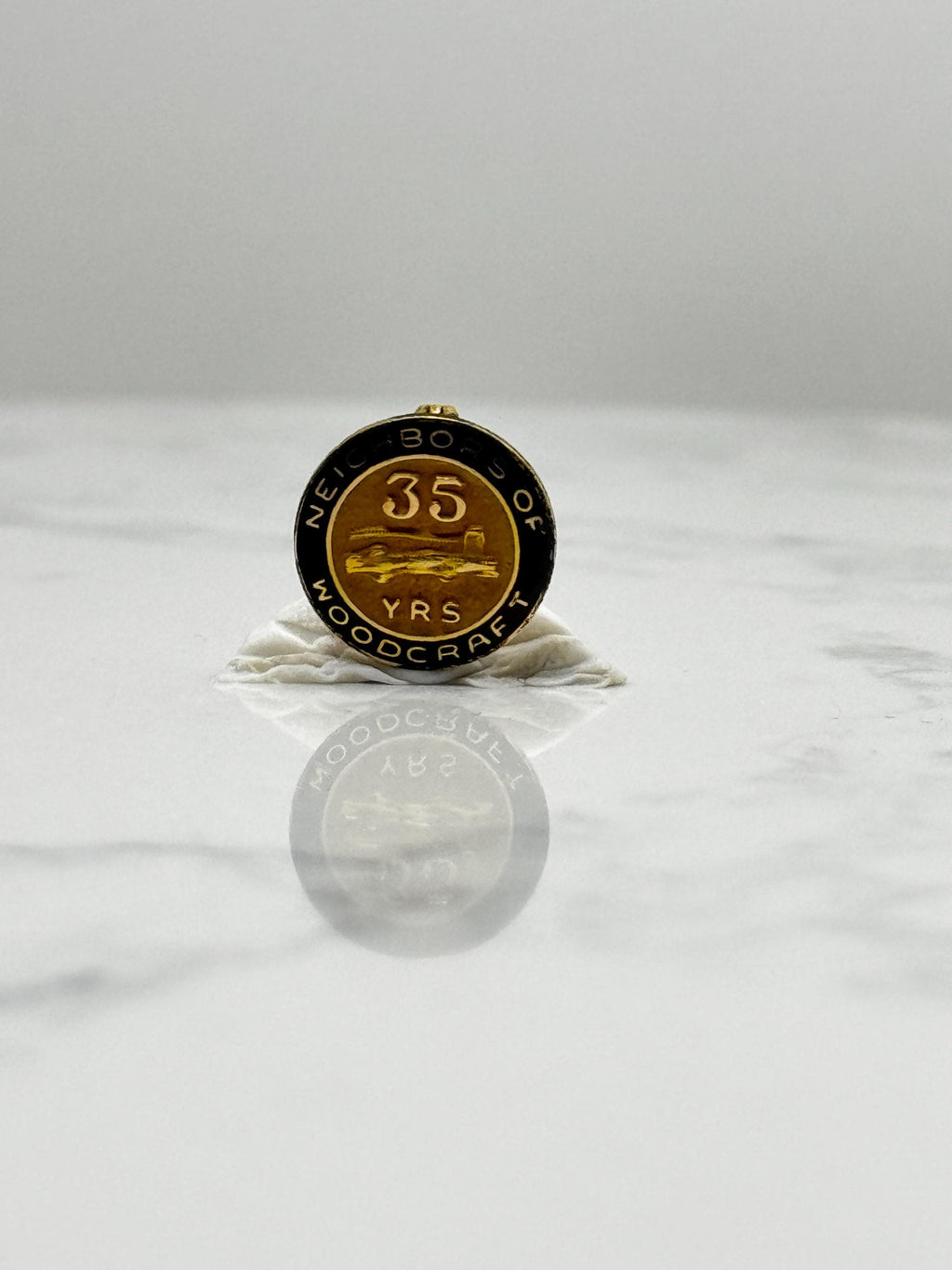 Neighbors of Woodcraft 35 Year Pin: Gold Black - Fraternal Award