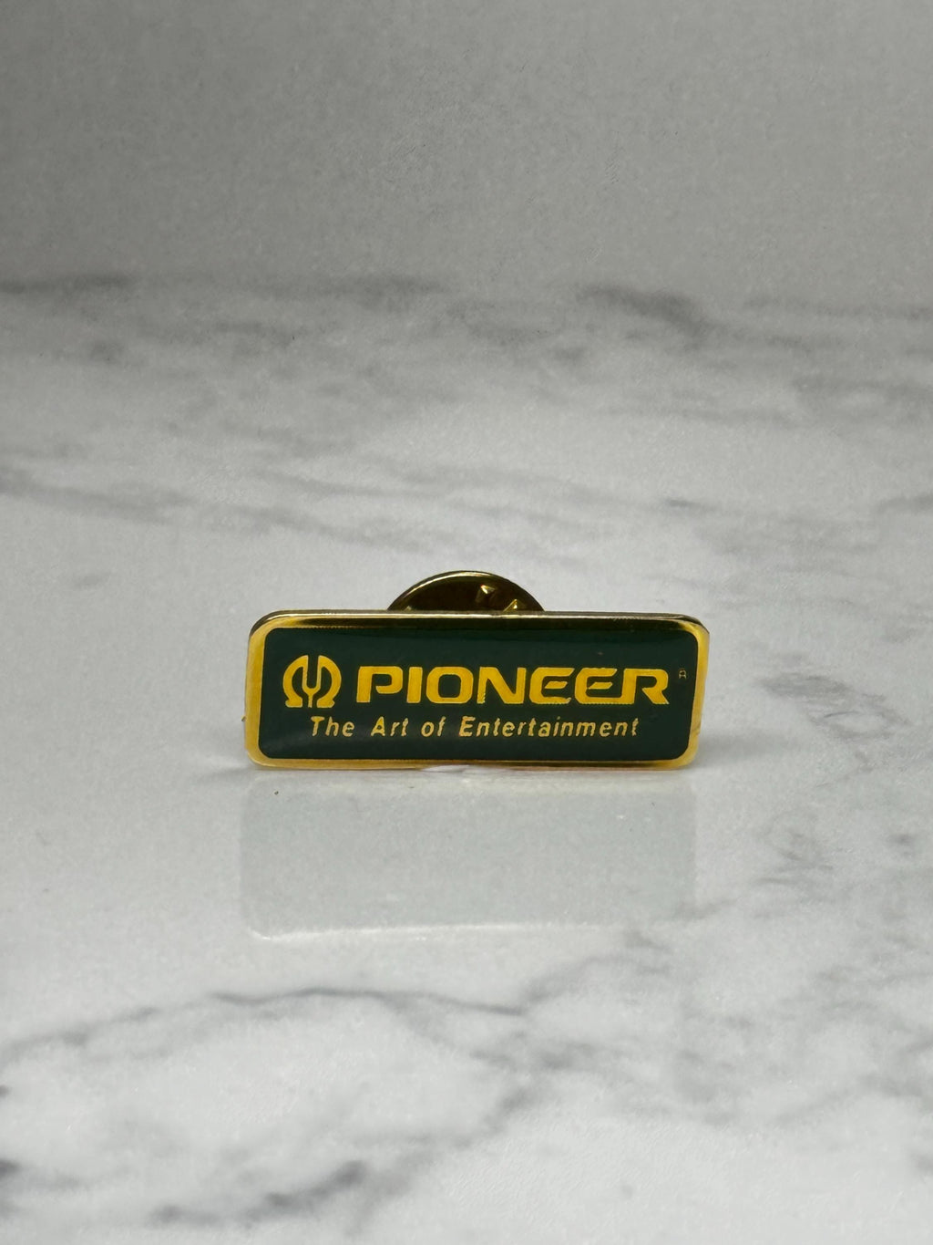 Pioneer Electronics Logo Pin: Green Gold Enamel - 1990s Promo