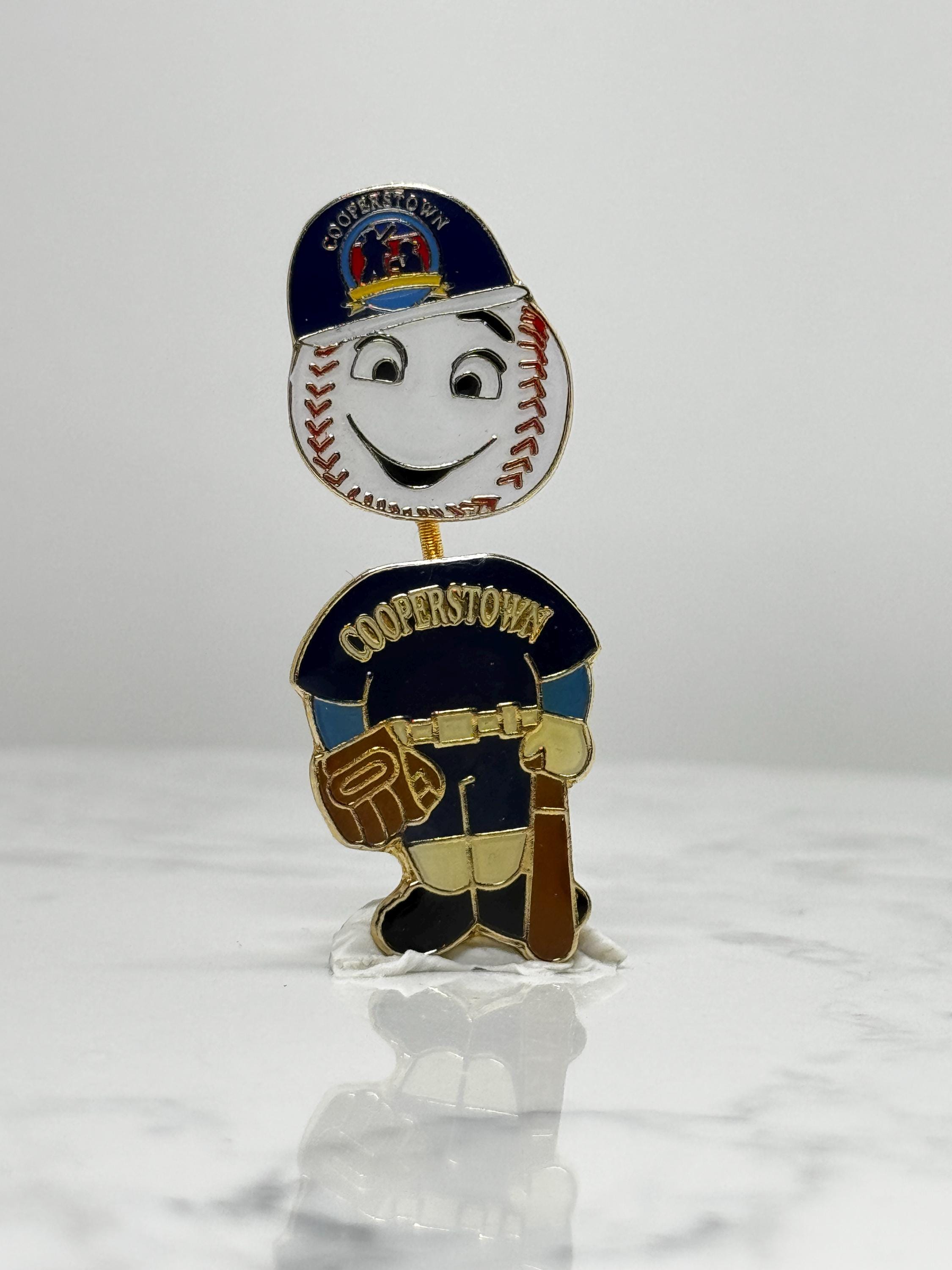 Cooperstown Baseball Pin: Gold Tone Enamel - Hall of Fame Accessory