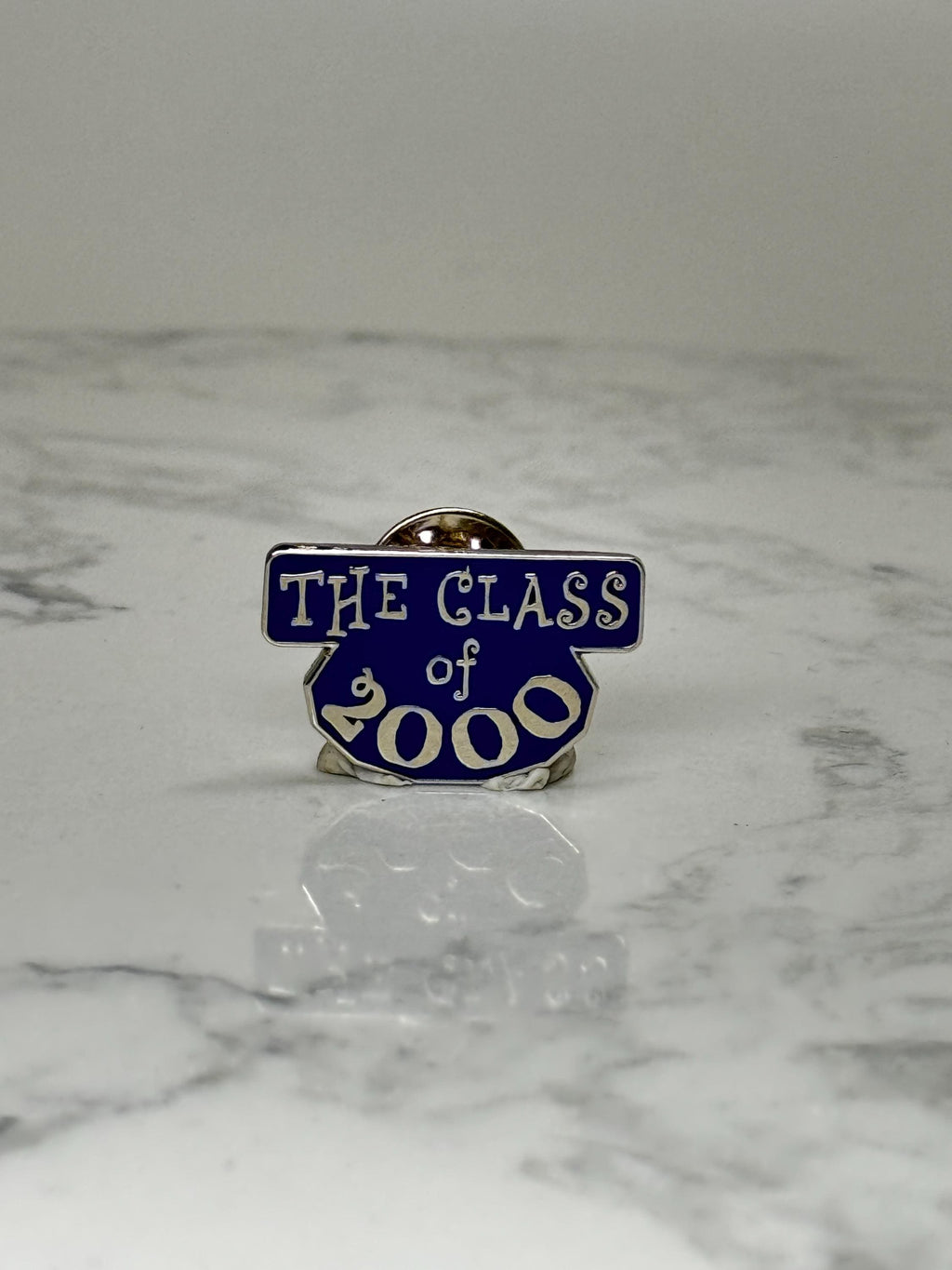 Class of 2000 Graduation Pin: Blue Enamel - Y2K Era Accessory