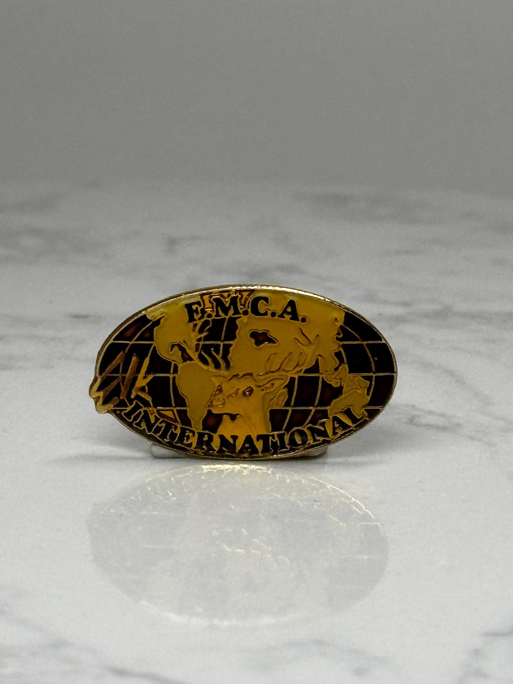 Elk International Chapter FMCA Pin Family Motor Coach Association RV Club Lapel Pin