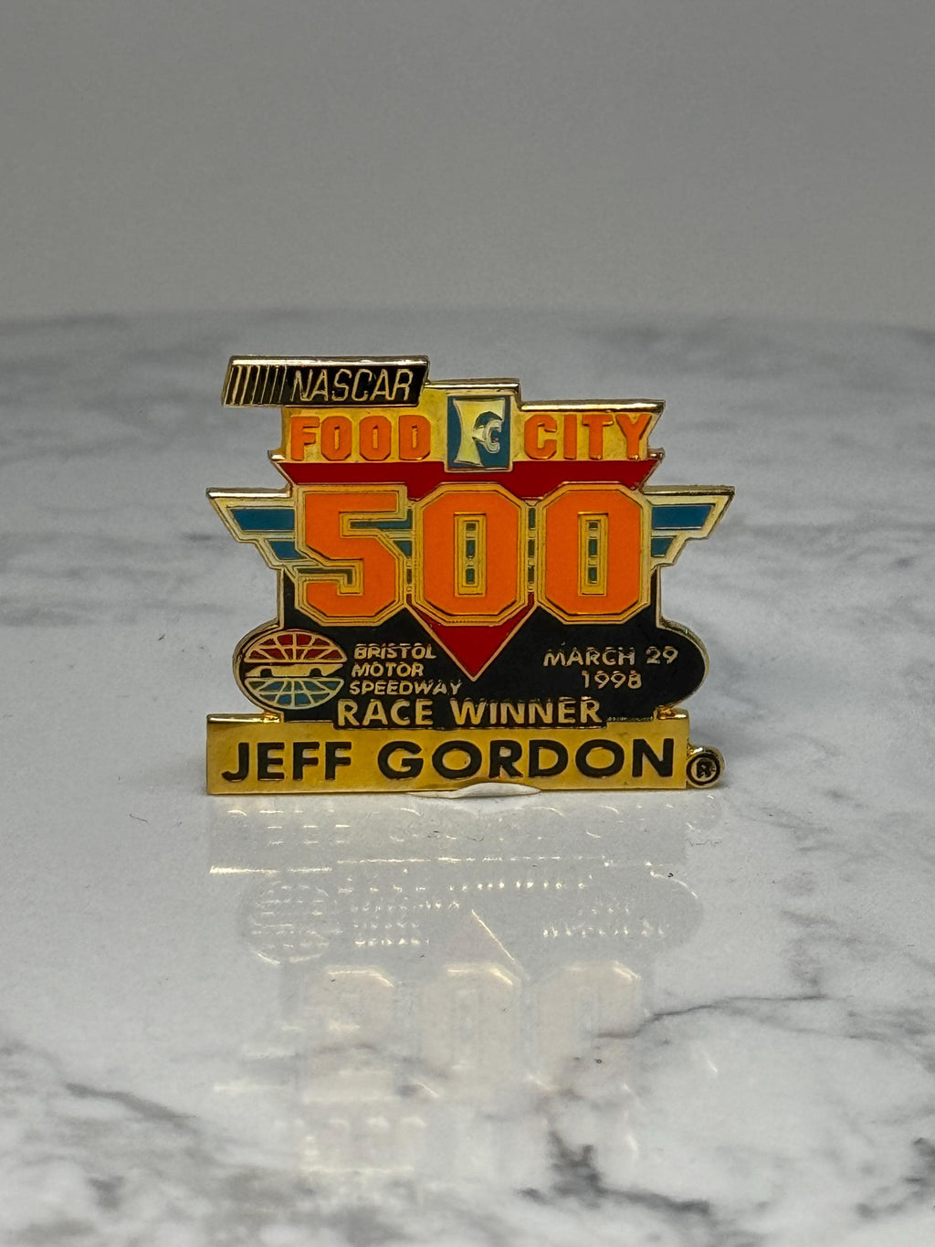 NASCAR Food City 500 Pin: Gold Tone - 1998 Race Winner
