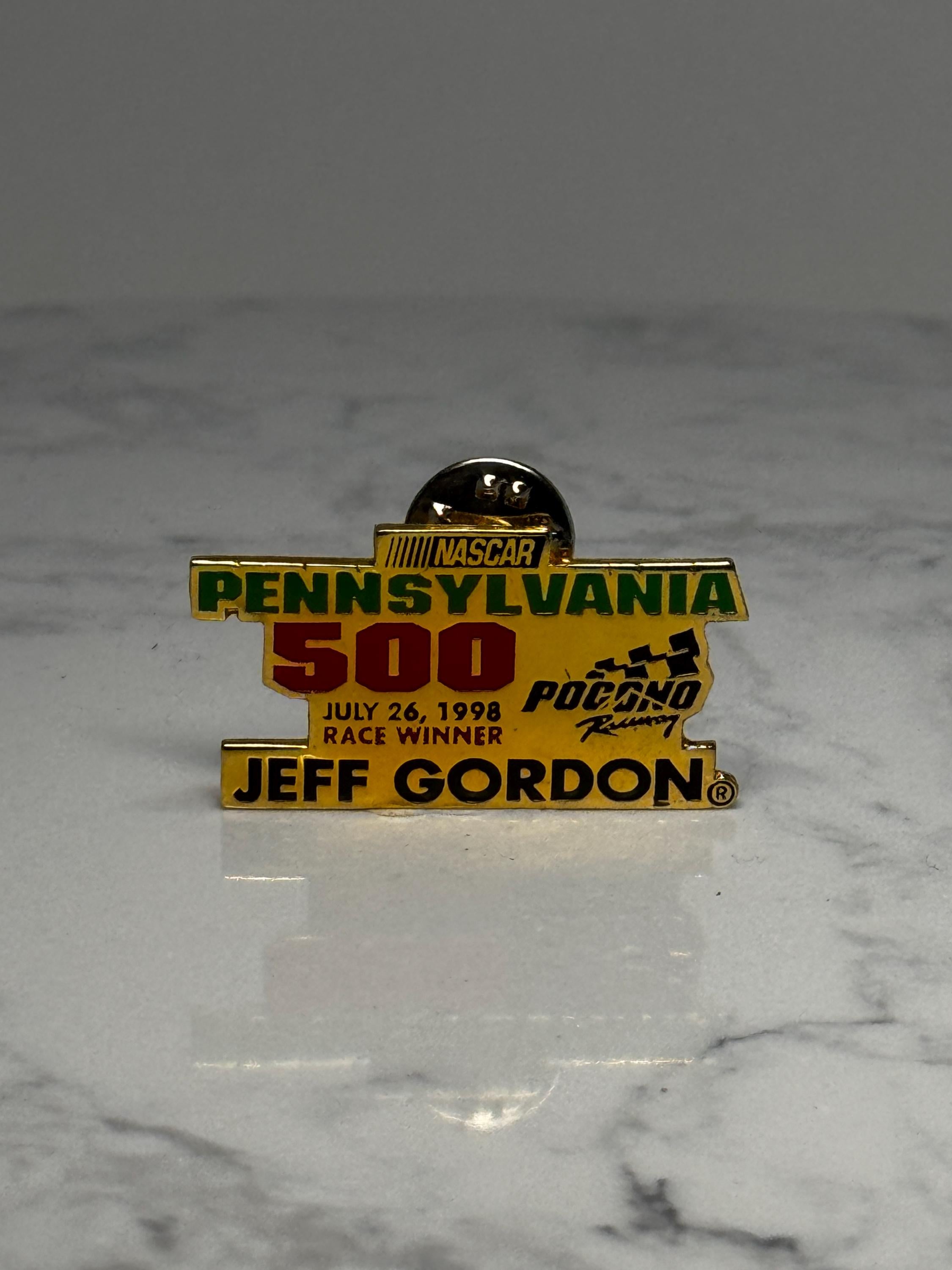 NASCAR Pennsylvania 500 Pin: Gold Tone - 1998 Race Winner Accessory
