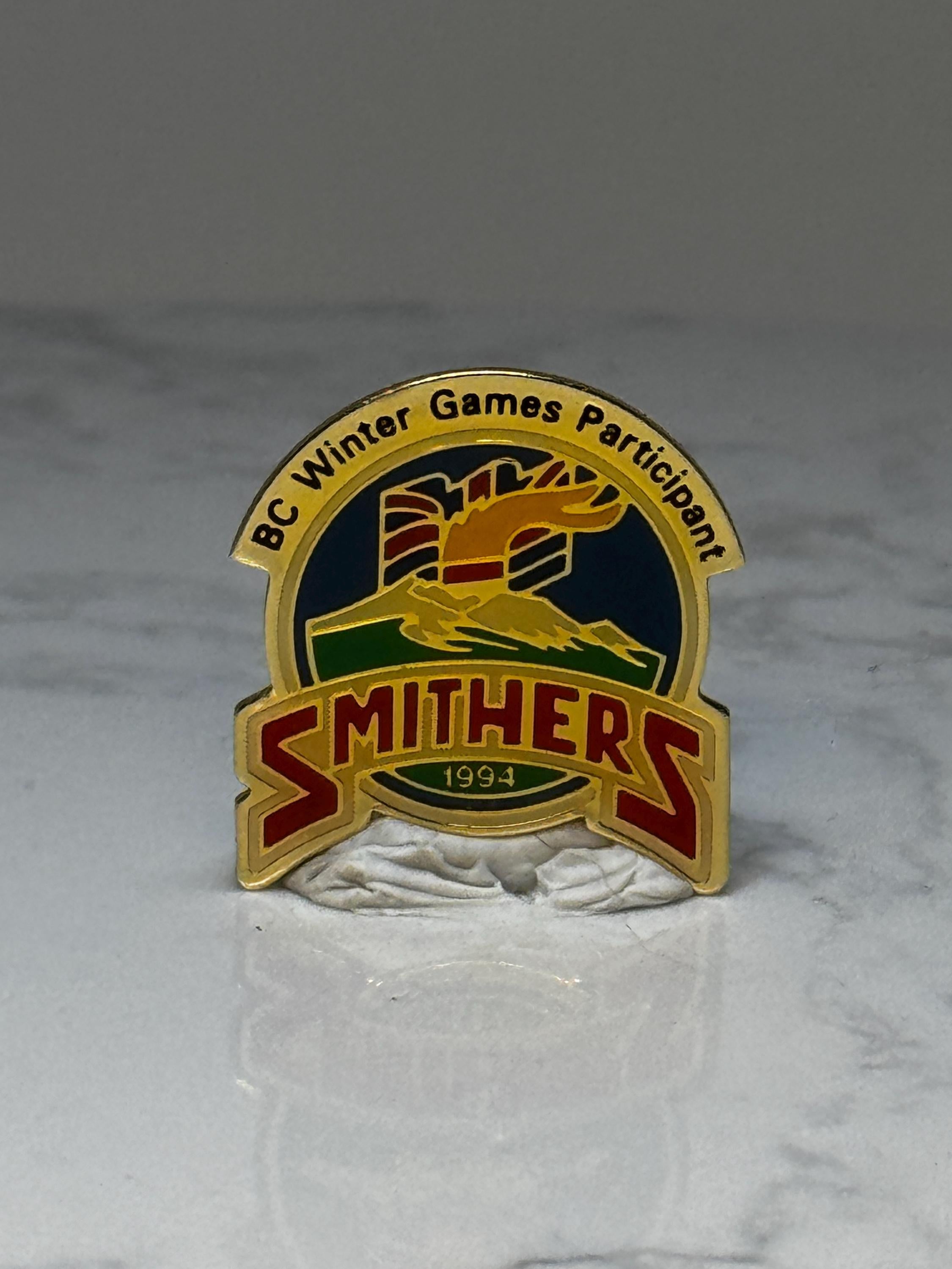 BC Winter Games Pin: Smithers 1994 Gold Enamel - Sports Souvenir