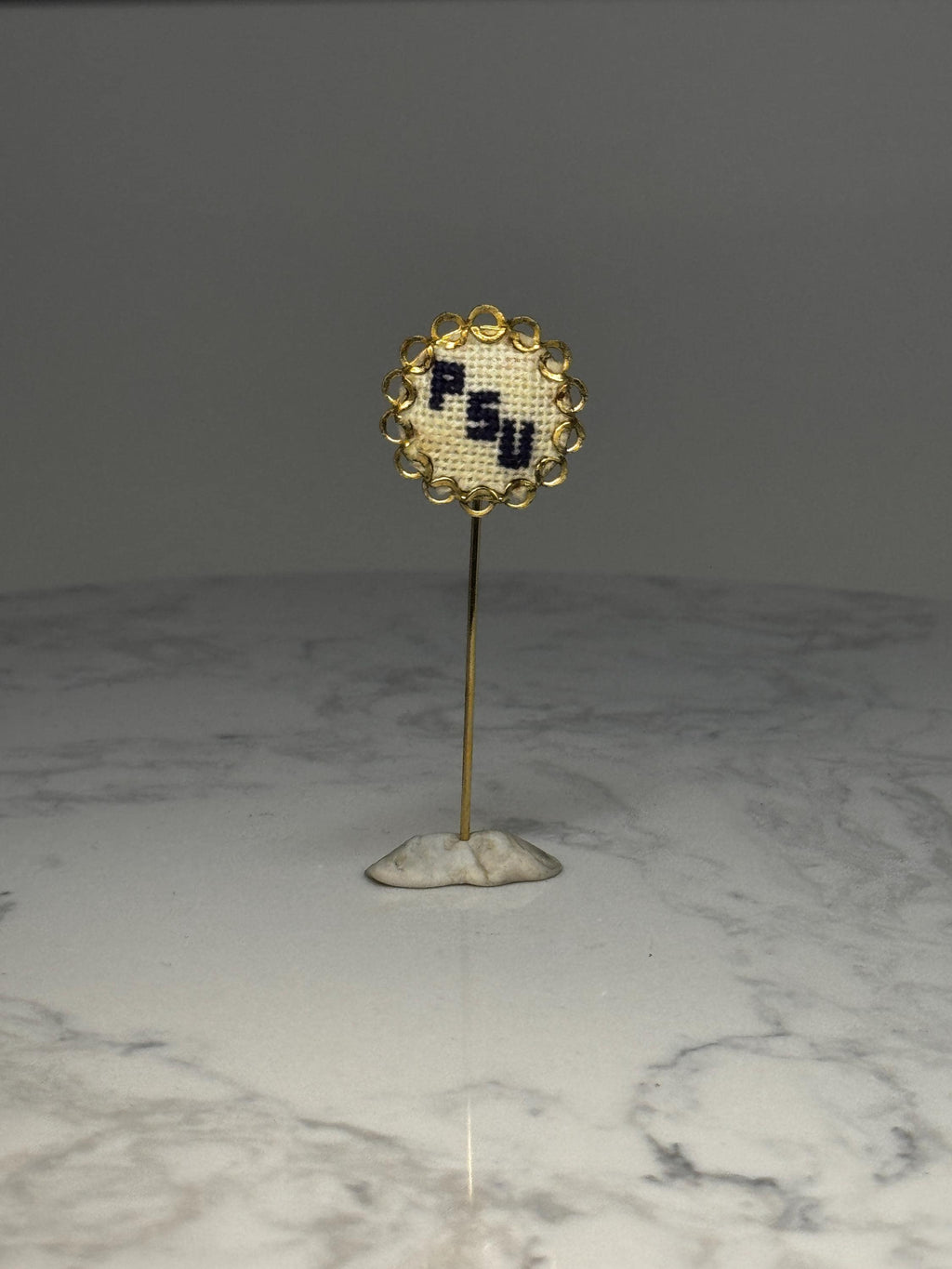 FSW Fraternity Stick Pin: Gold Tone Needlepoint - Greek Life Accessory