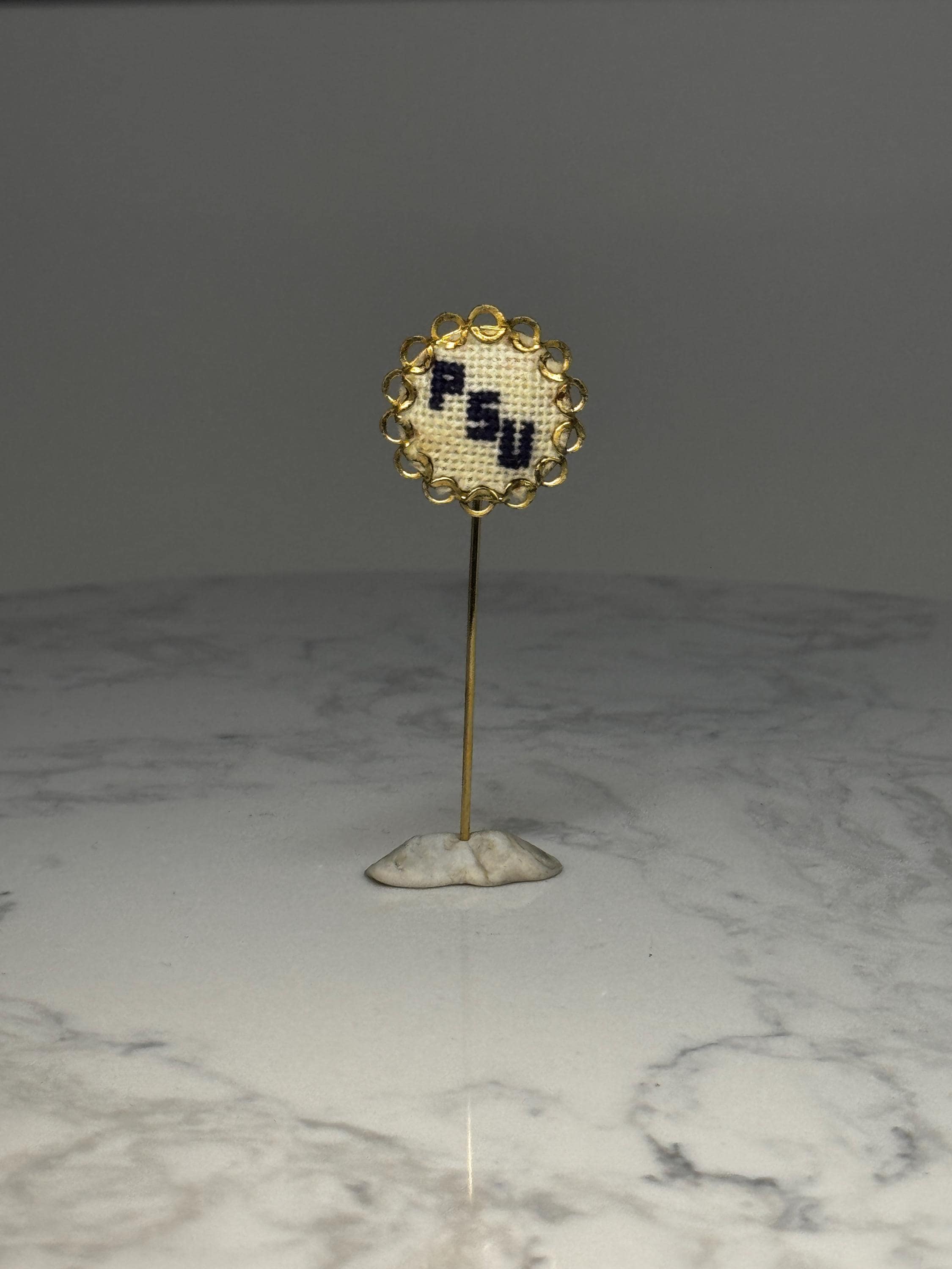 FSW Fraternity Stick Pin: Gold Tone Needlepoint - Greek Life Accessory