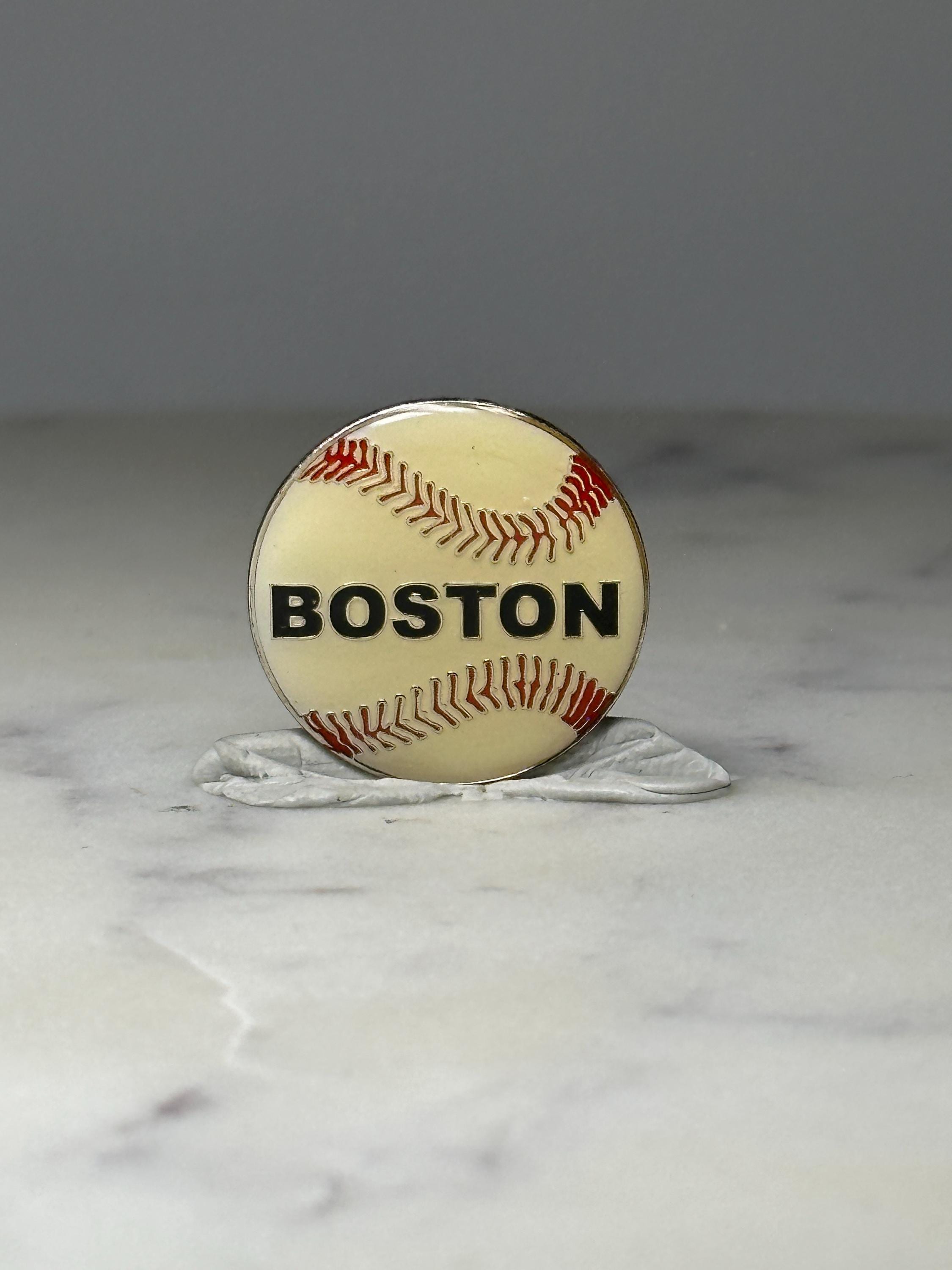 Boston Baseball Souvenir Pin: Cream Enamel - Sports Fan Accessory