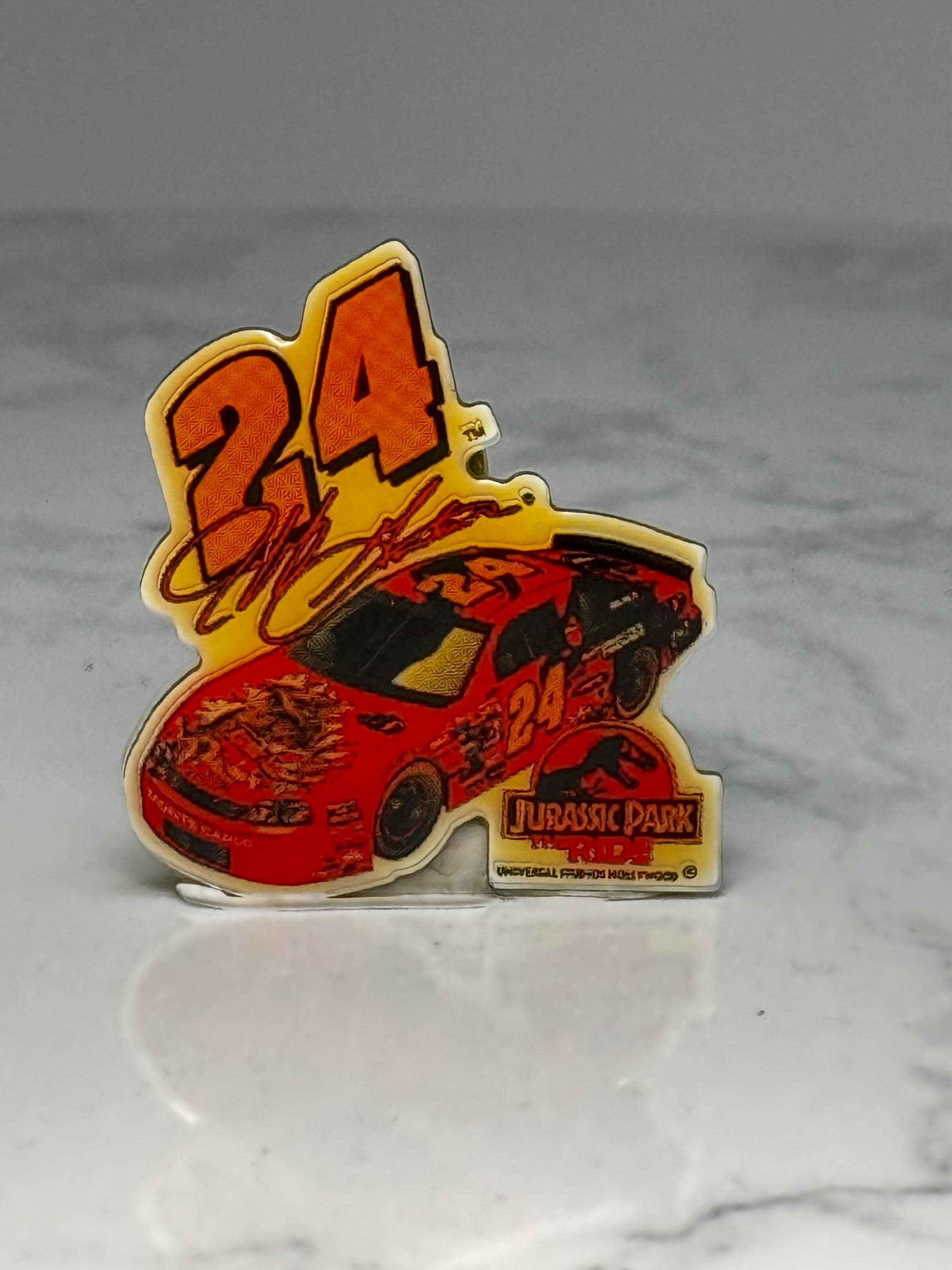 Jeff Gordon 24 NASCAR Pin: Red Jurassic Park Car - 1990s Racing