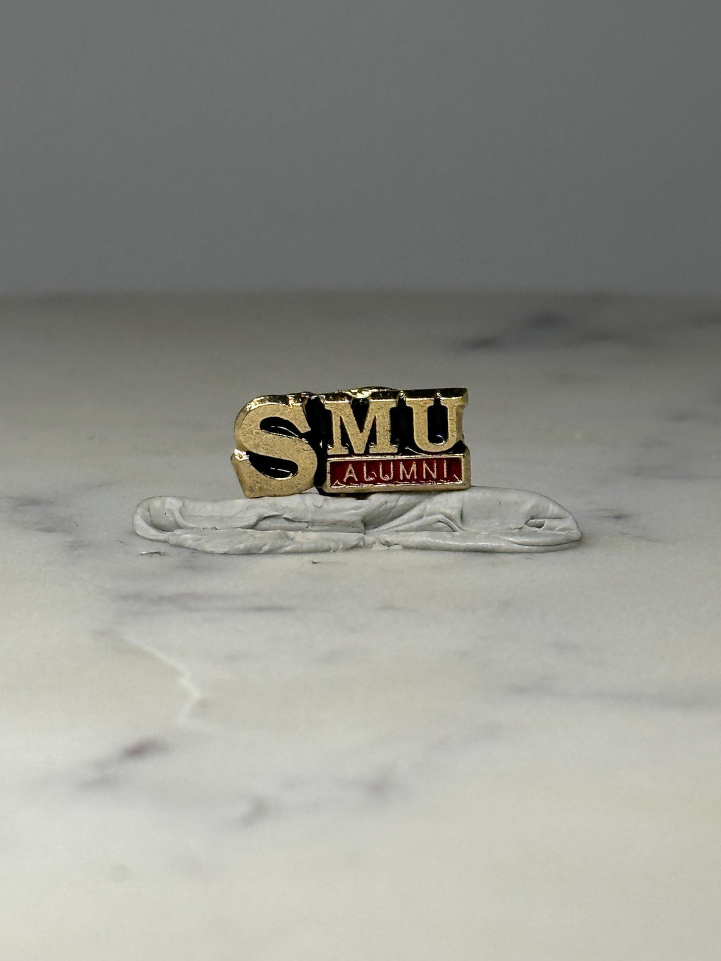 SMU Alumni Lapel Pin: Gold Tone & Red Enamel - College Accessory