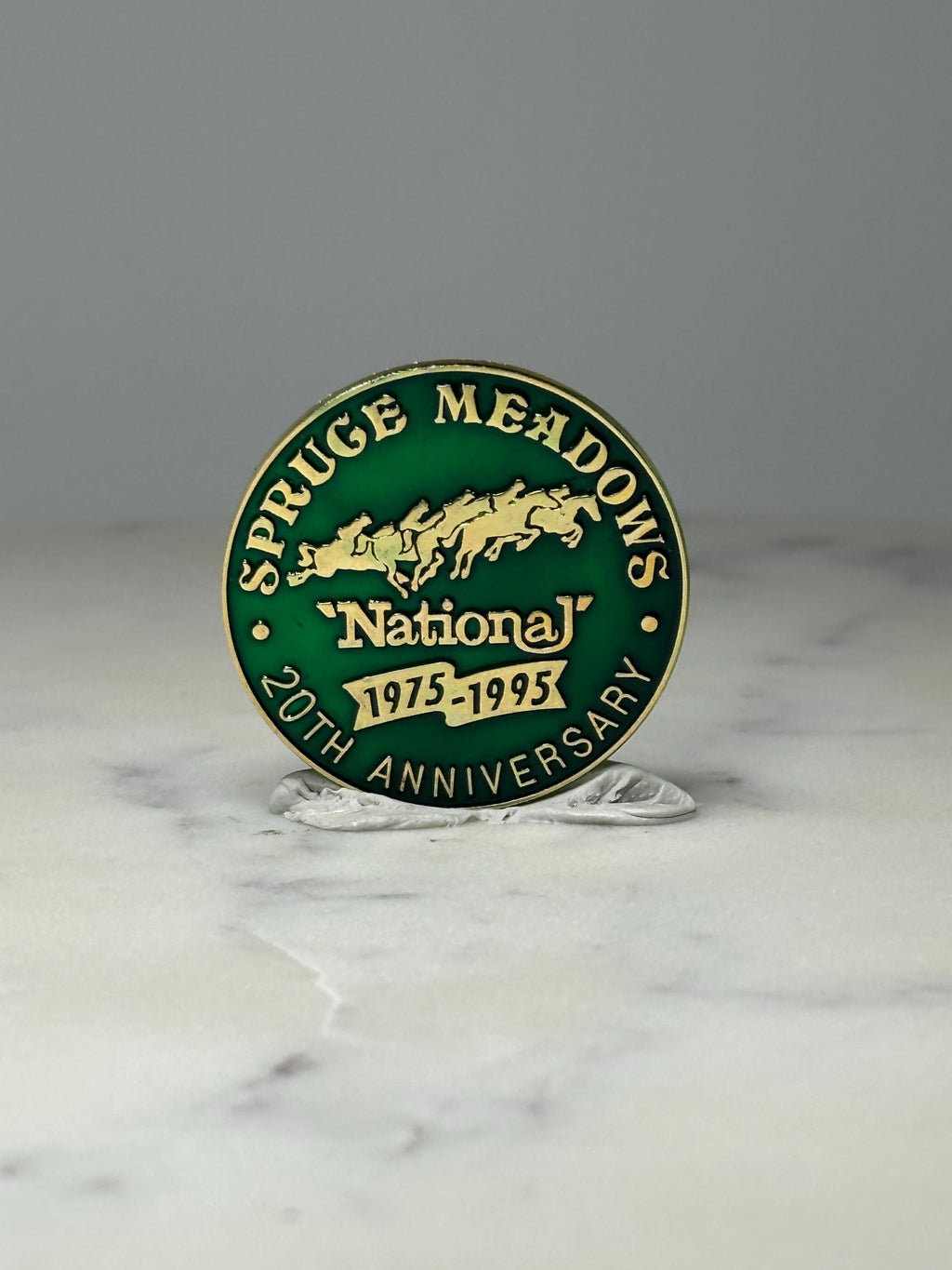 Spruce Meadows National Lapel Pin: Green Enamel - 20th Anniversary